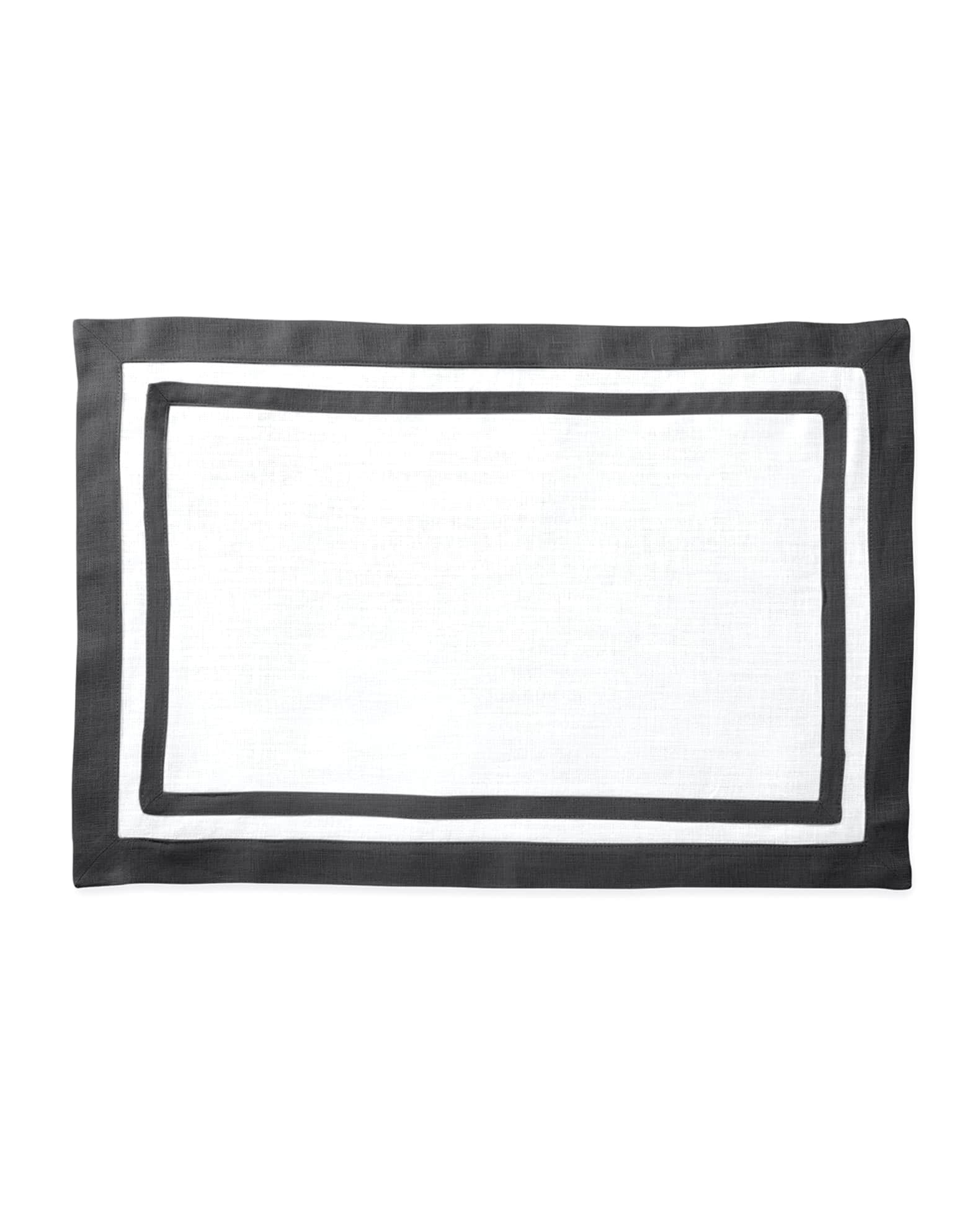 Matouk Casual Couture Double Border Rectangle Placemats, Set of 4