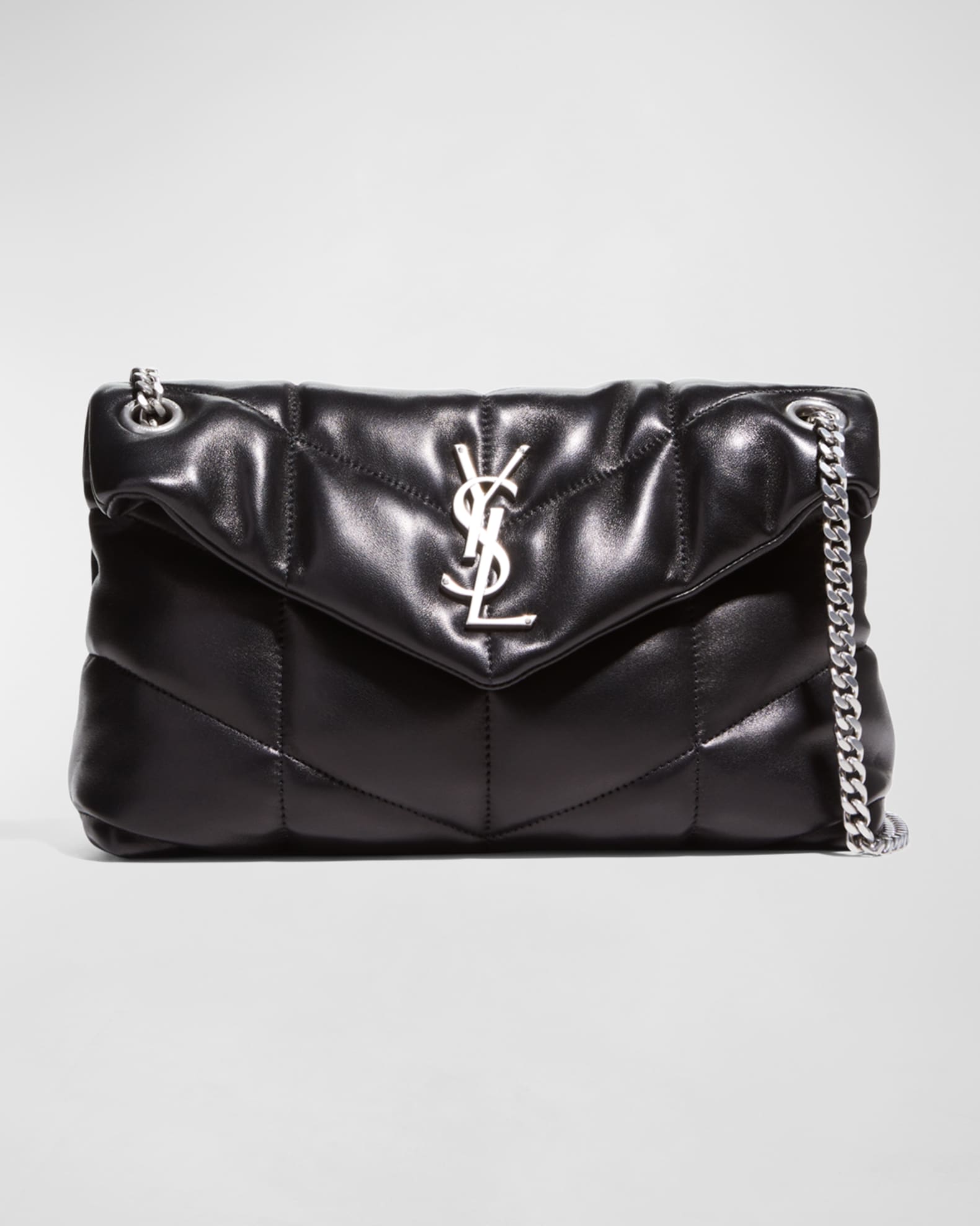Saint Laurent Lou Puffer Small YSL Shoulder Bag in Quilted Leather ...