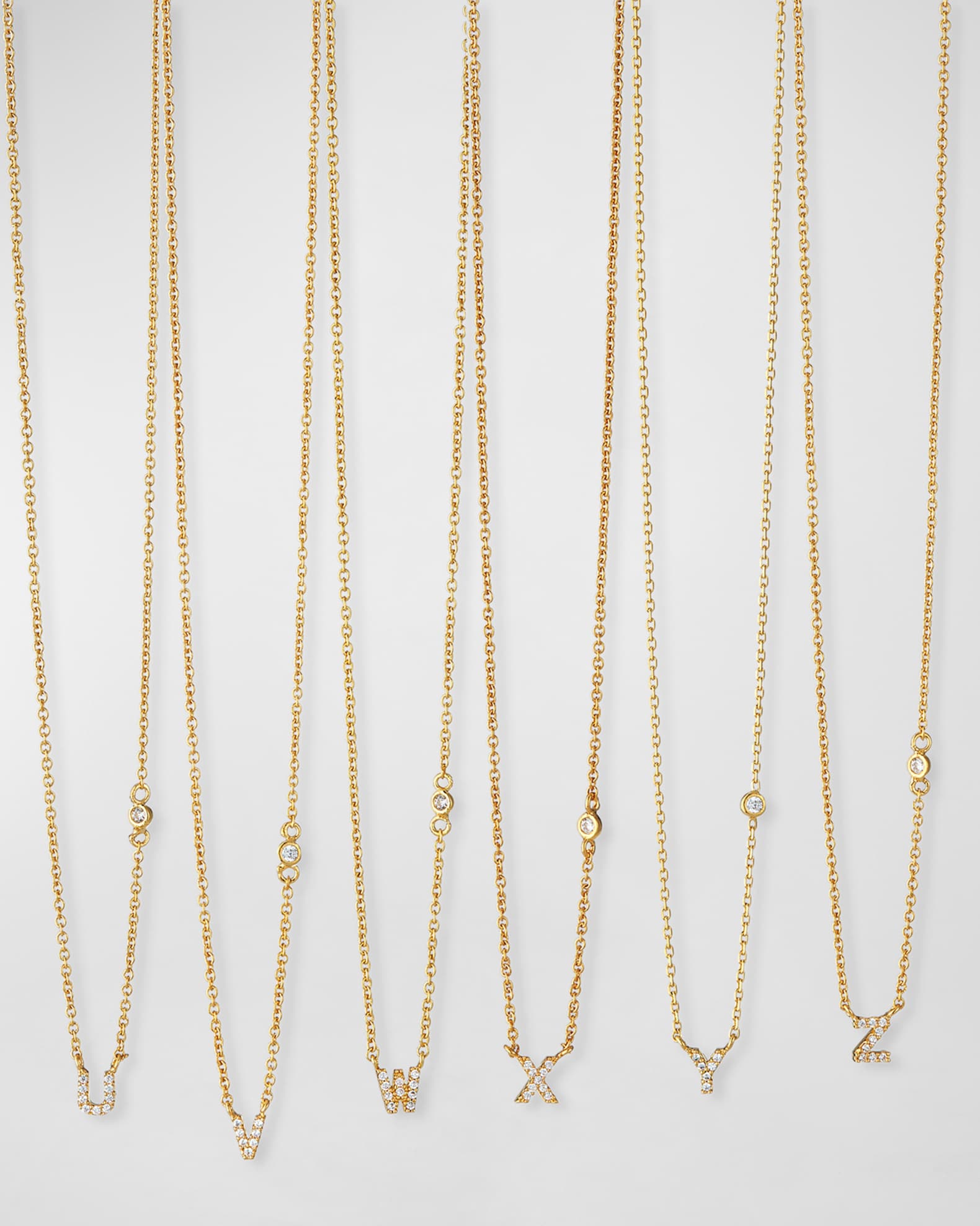 Tai Cubic Zirconia Initial Necklace Gold Women s S