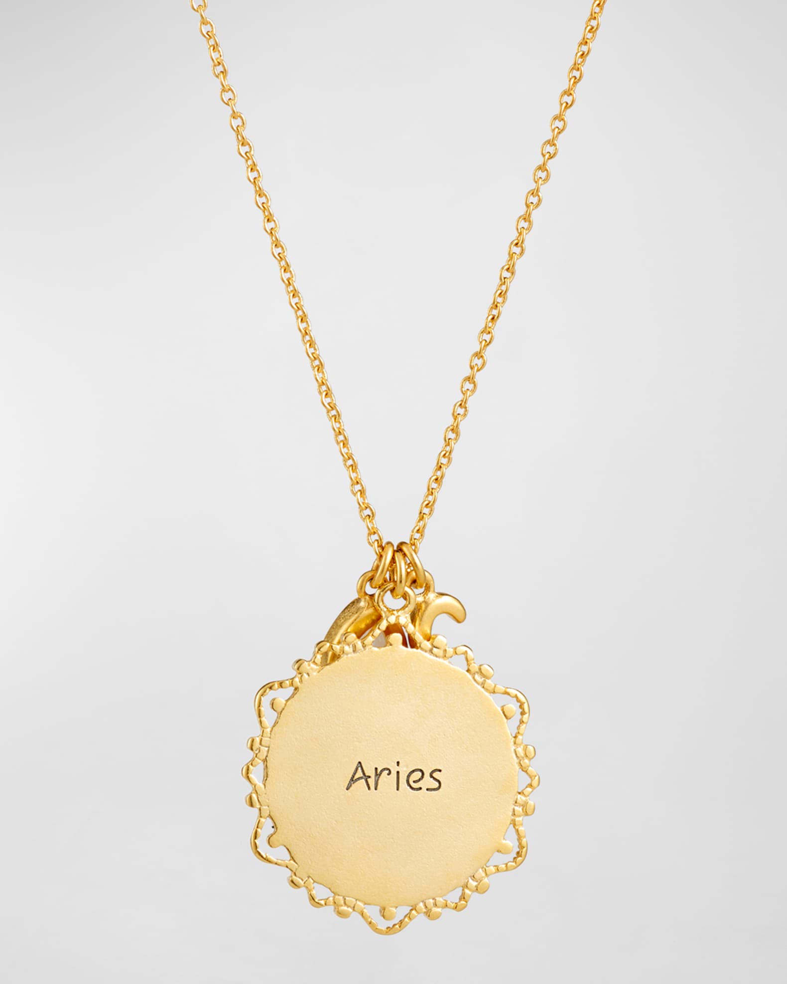 Zodiac Charm Necklace w/ Moonstone 1