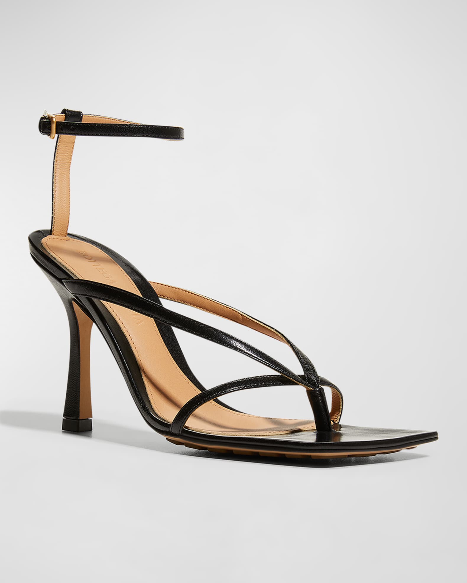 Bottega Veneta Multi Strap Stretch High-Heel Sandals | Neiman Marcus
