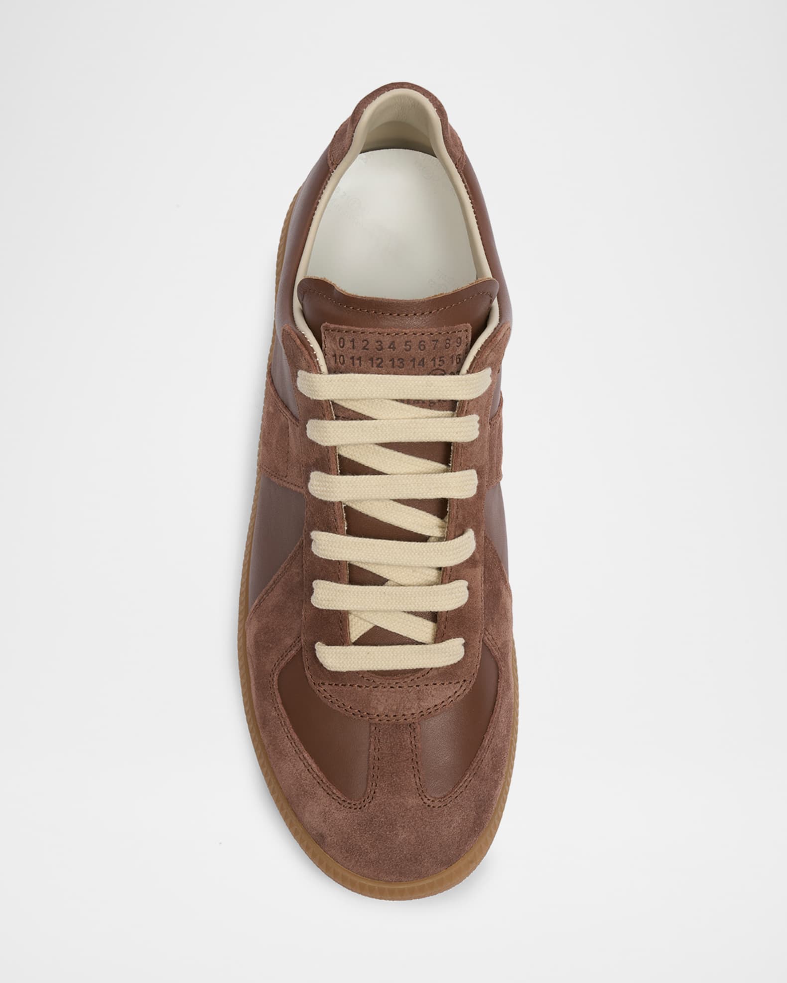 Maison Margiela Replica Suede & Leather Sneakers | Neiman Marcus