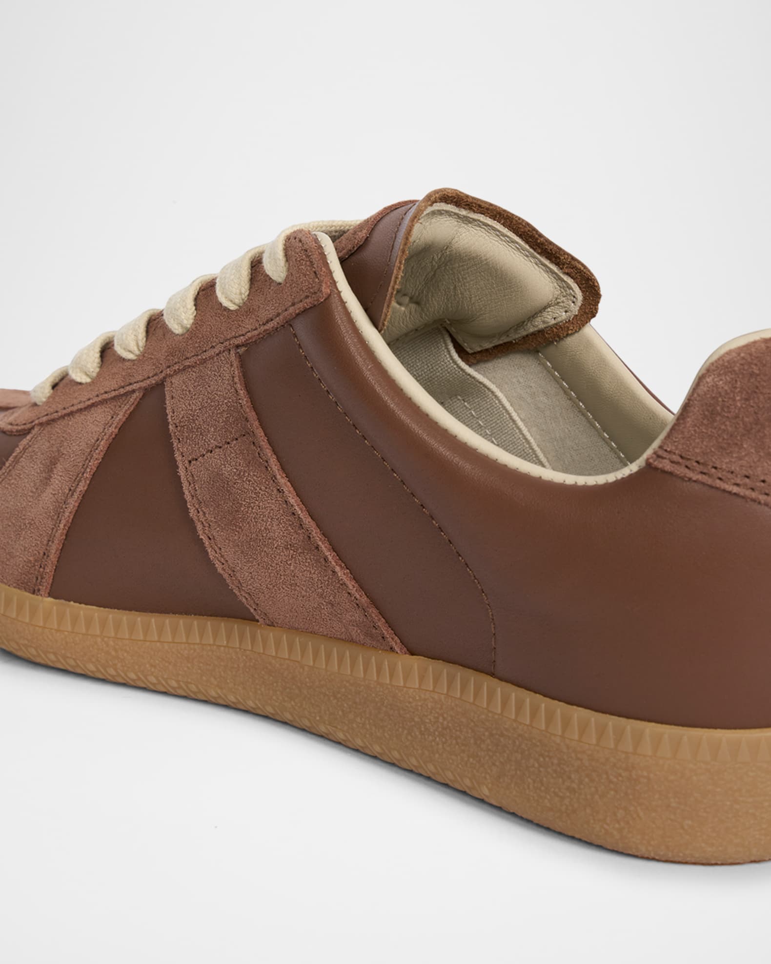 Maison Margiela Replica Suede & Leather Sneakers | Neiman Marcus