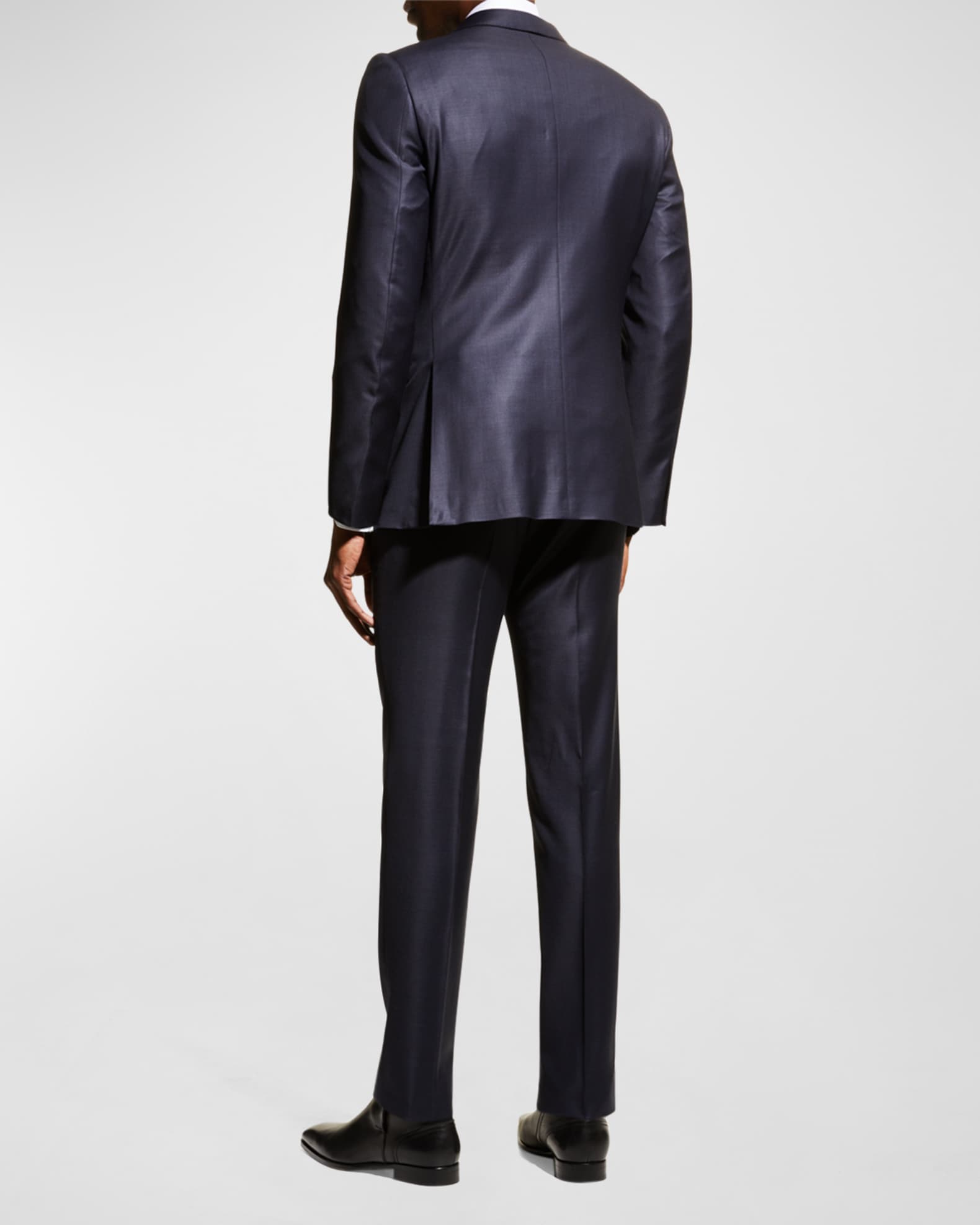 ZEGNA Men's Wool Tic-Weave Suit | Neiman Marcus