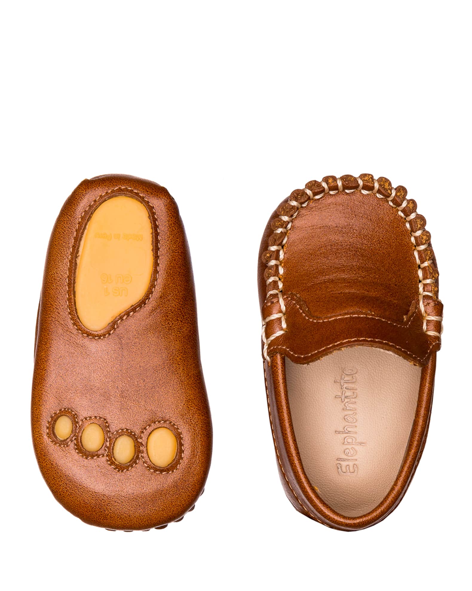 Girl's Leather Moccasin Shoes, Baby 1