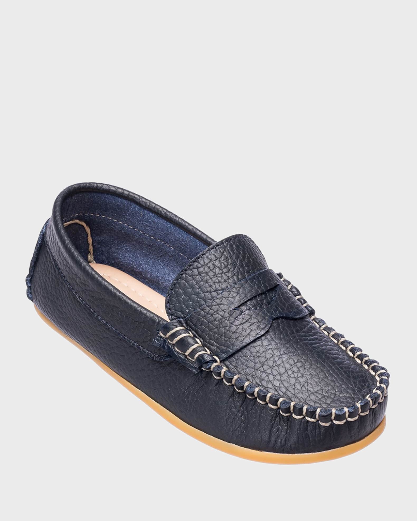 Elephantito Boy's Alex Leather Driver Loafers, Baby Neiman Marcus