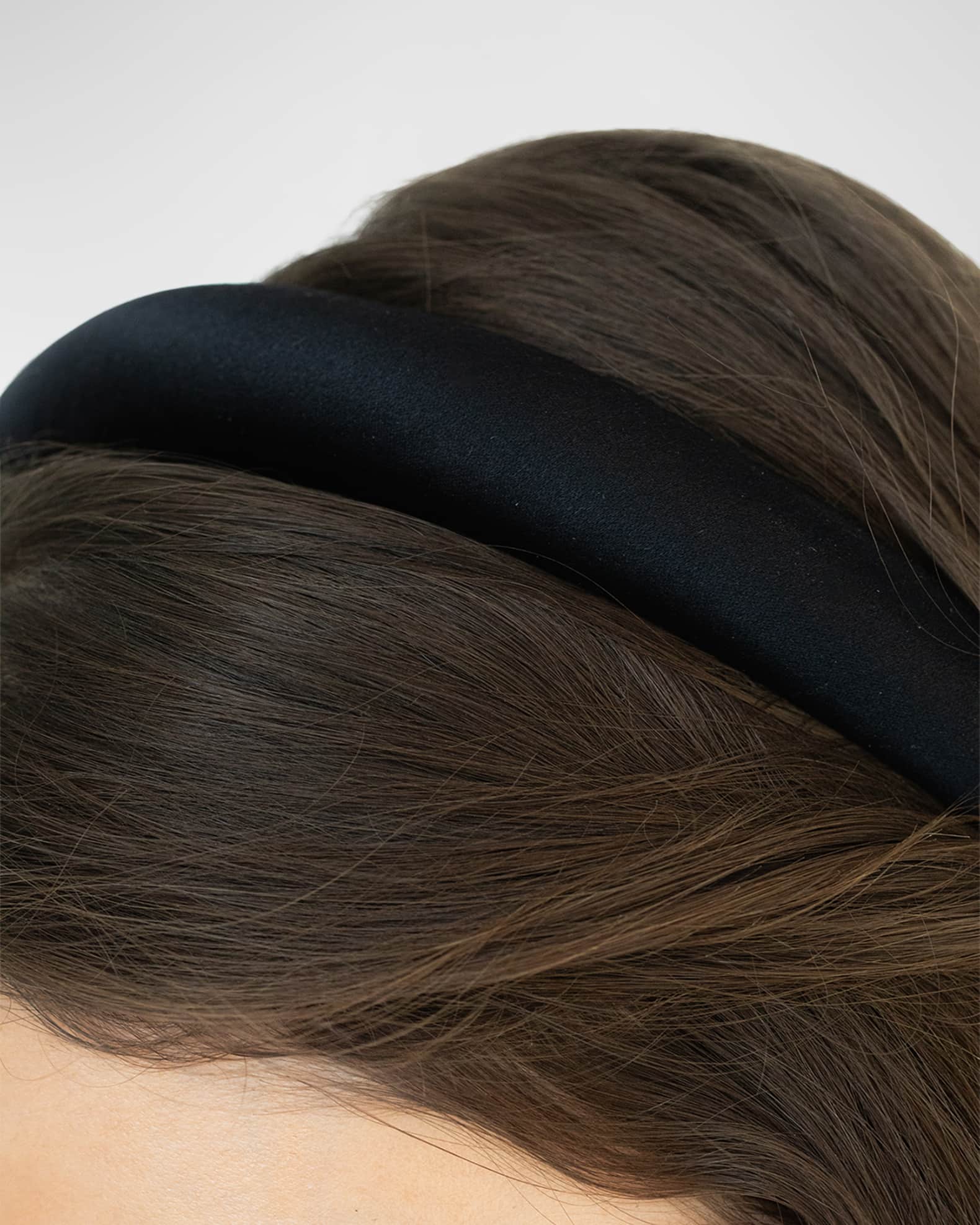 Jennifer Behr Tori Hammered Silk Satin Headband | Neiman Marcus