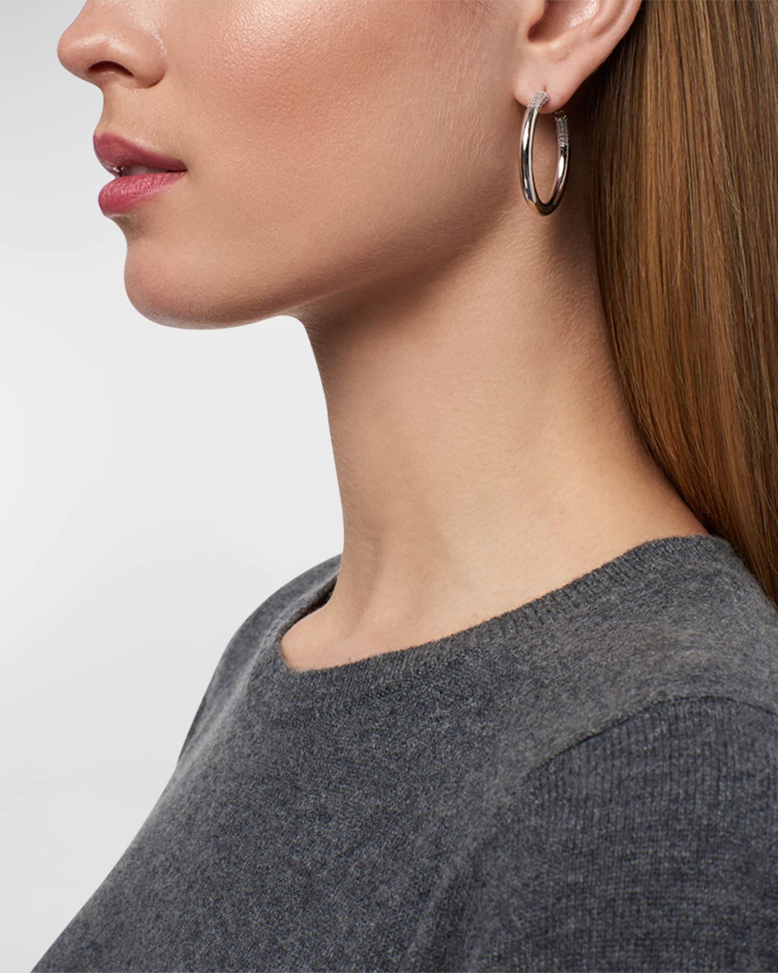 Radiance Chunky C-Hoop Earrings, Yellow Gold 1