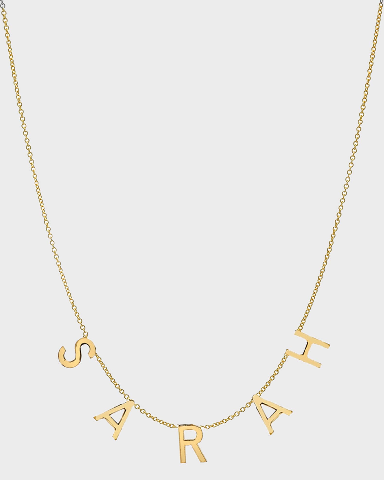 Zoe Lev Jewelry Personalized 14k Gold 5-Initial Necklace