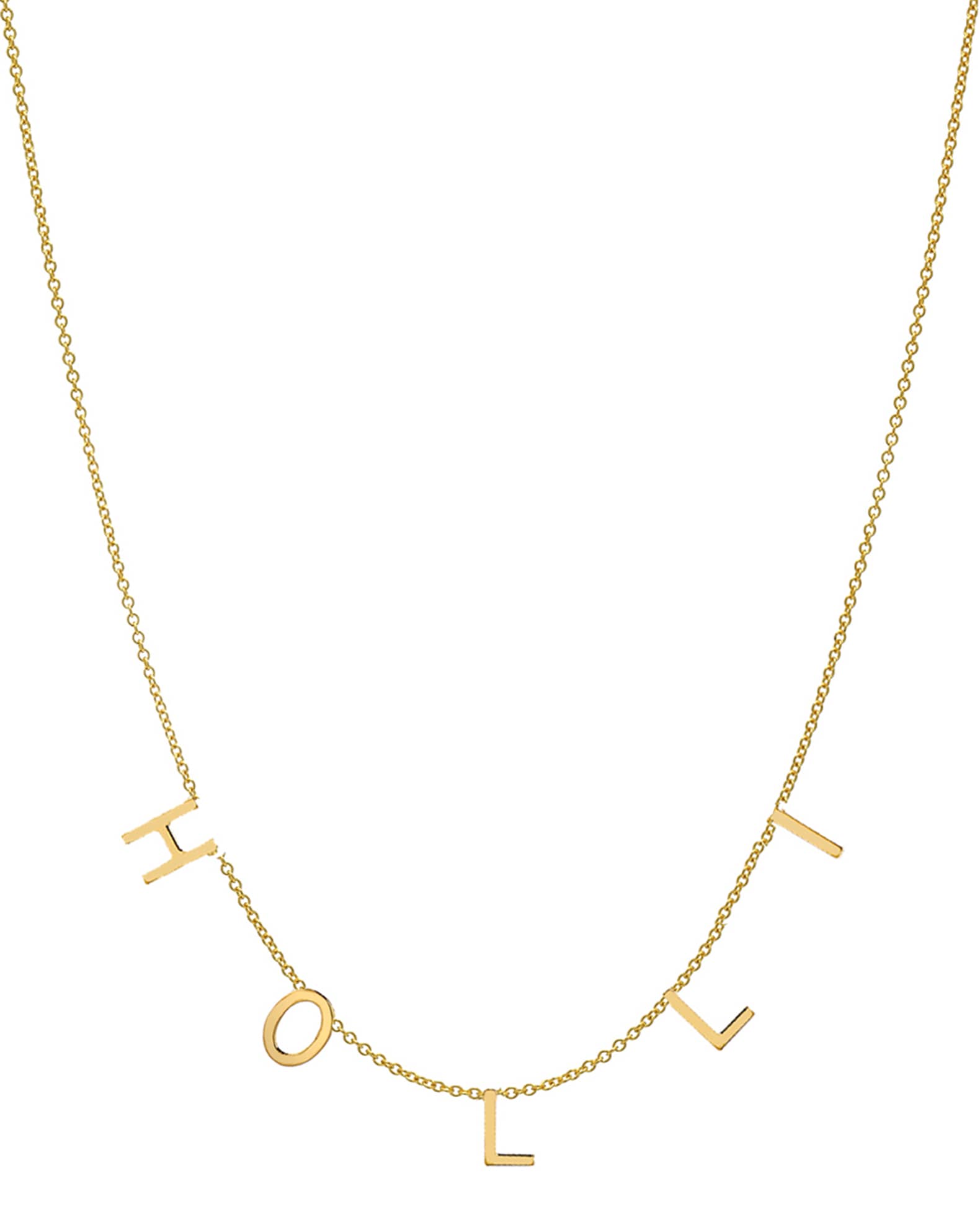 Zoe Lev Jewelry Personalized 14k Gold 5 Mini Initial Necklace