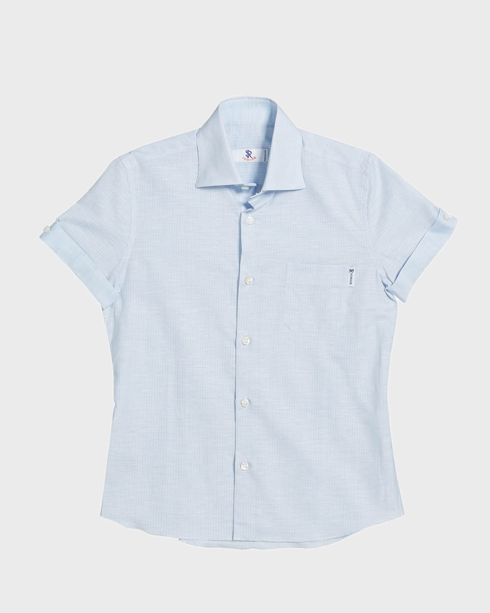 Kids' Striped Short-Sleeve Shirt, Size 6-14 0