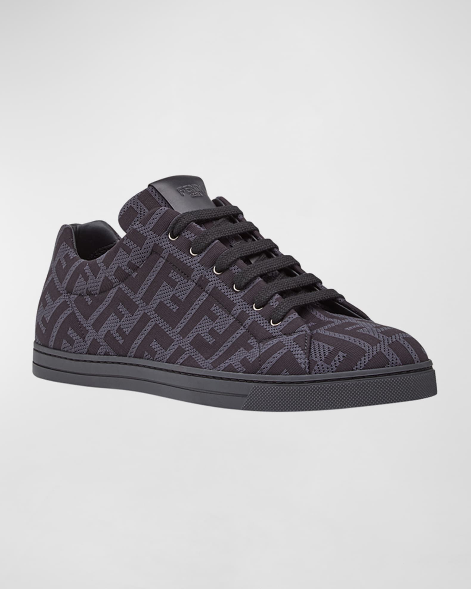 Fendi Men's Allover FF Low-Top Sneakers | Neiman Marcus