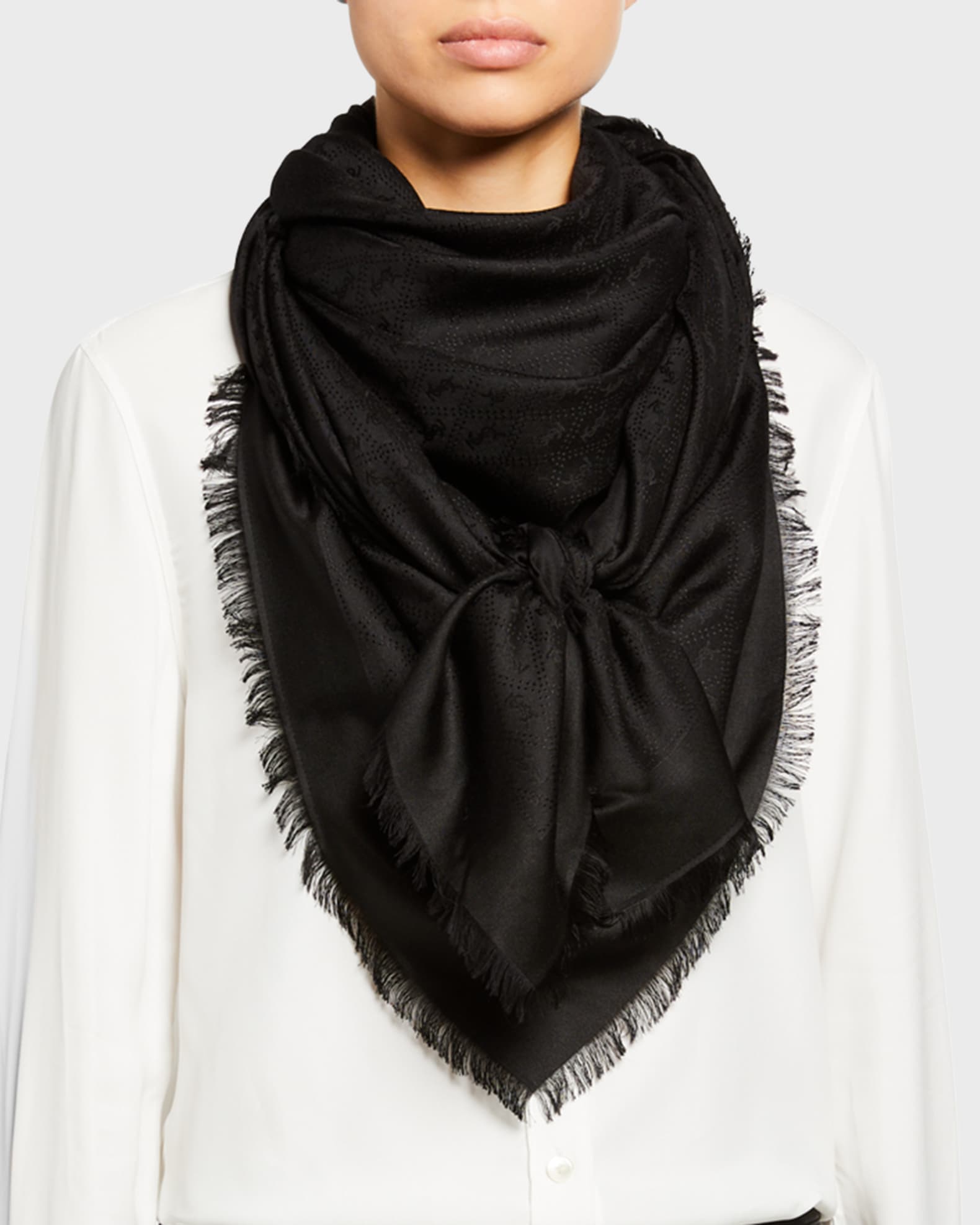 Saint Laurent Men `Cassandre` Scarf