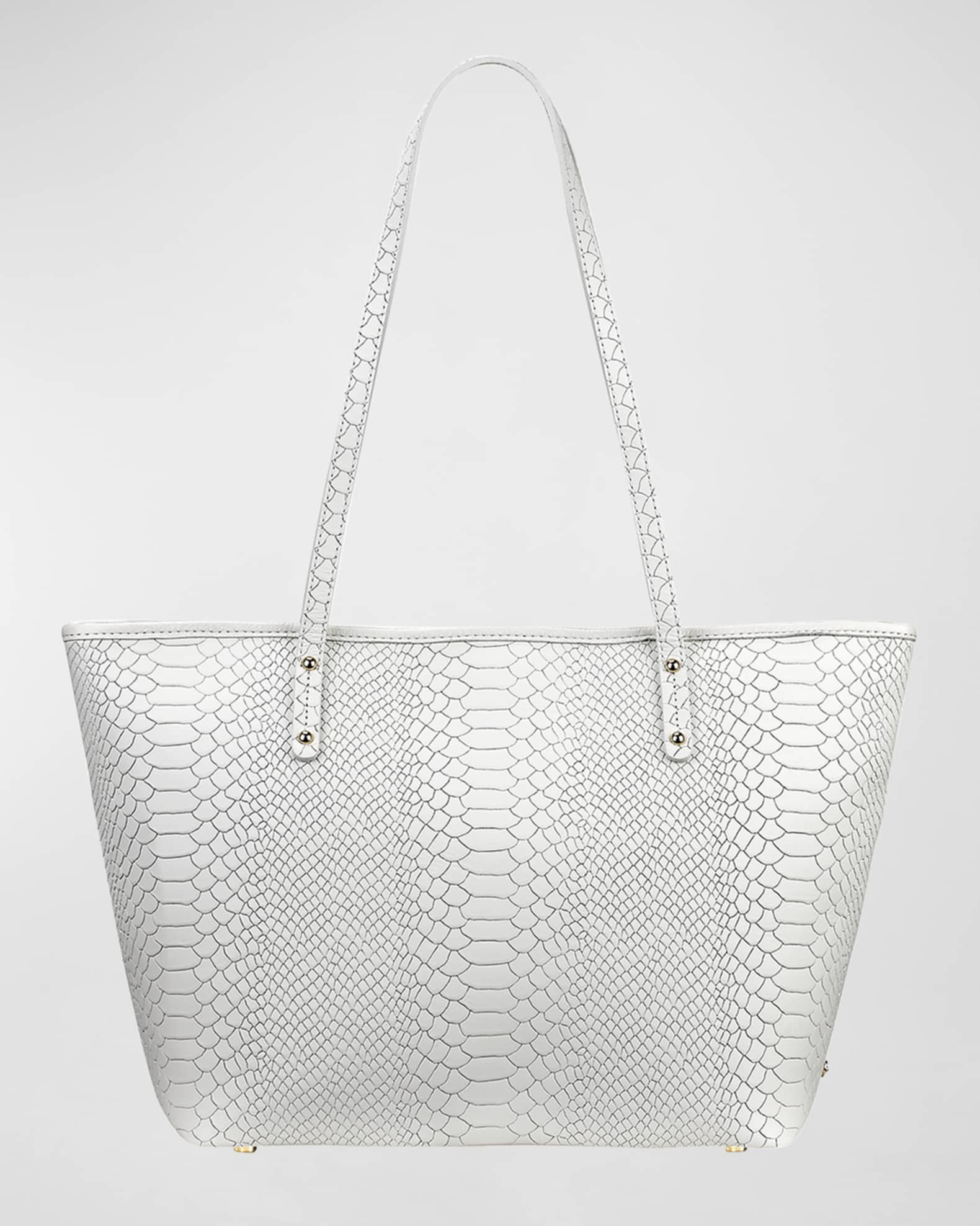 Gigi New York Taylor Python-Print Tote Bag | Neiman Marcus