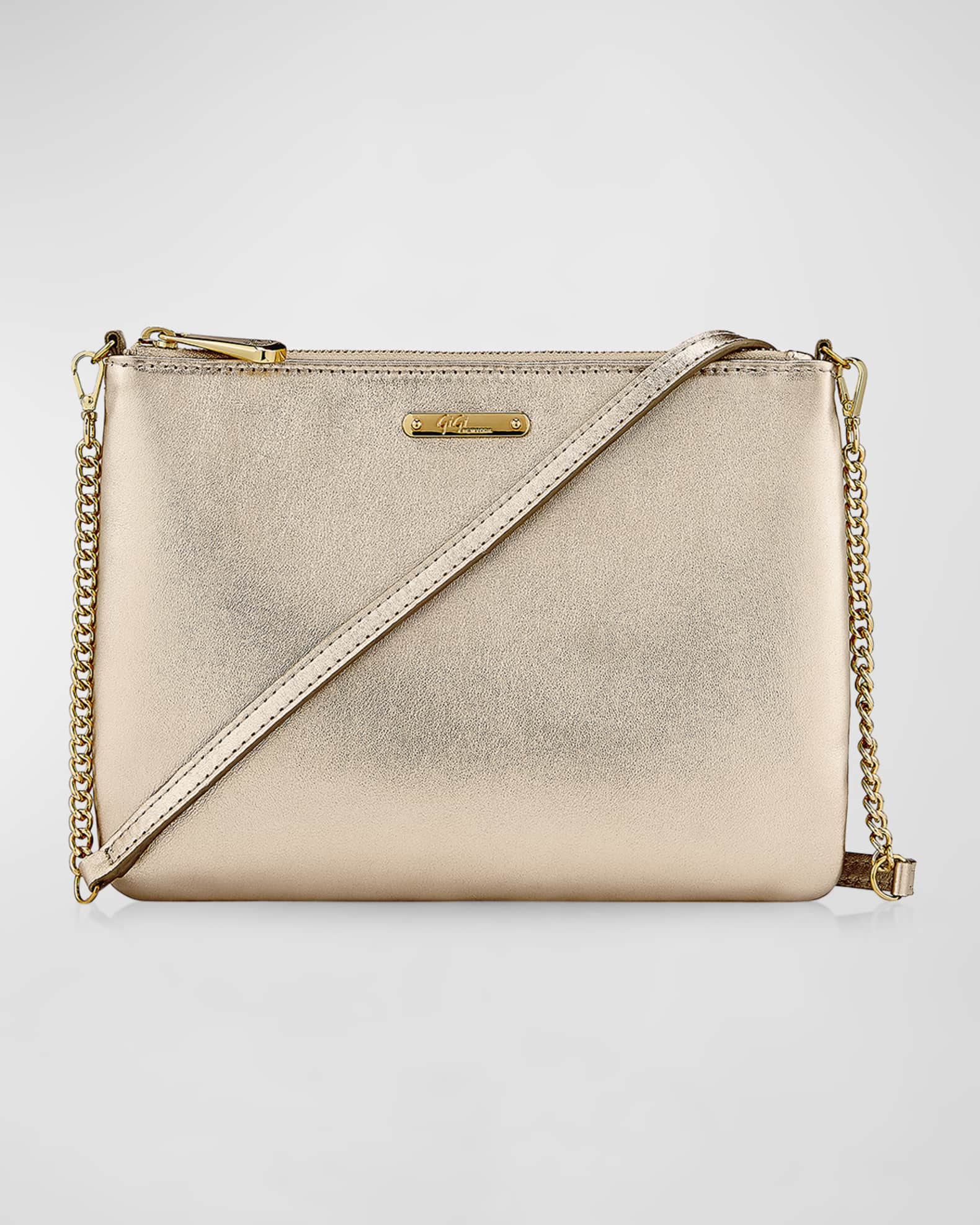 Gigi New York Chelsea Metallic Crossbody Bag | Neiman Marcus