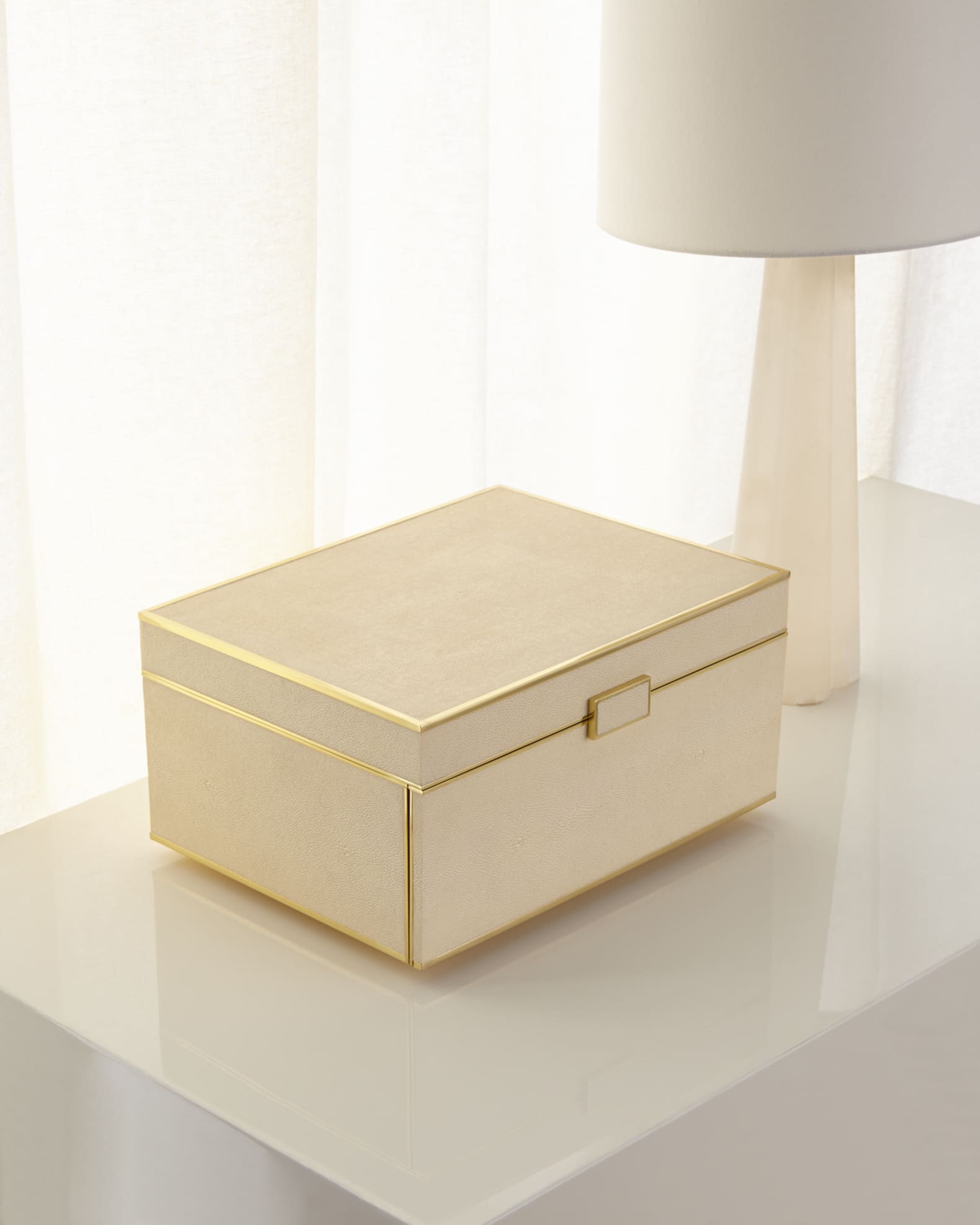 AERIN Luxe Shagreen Jewelry Box | Neiman Marcus