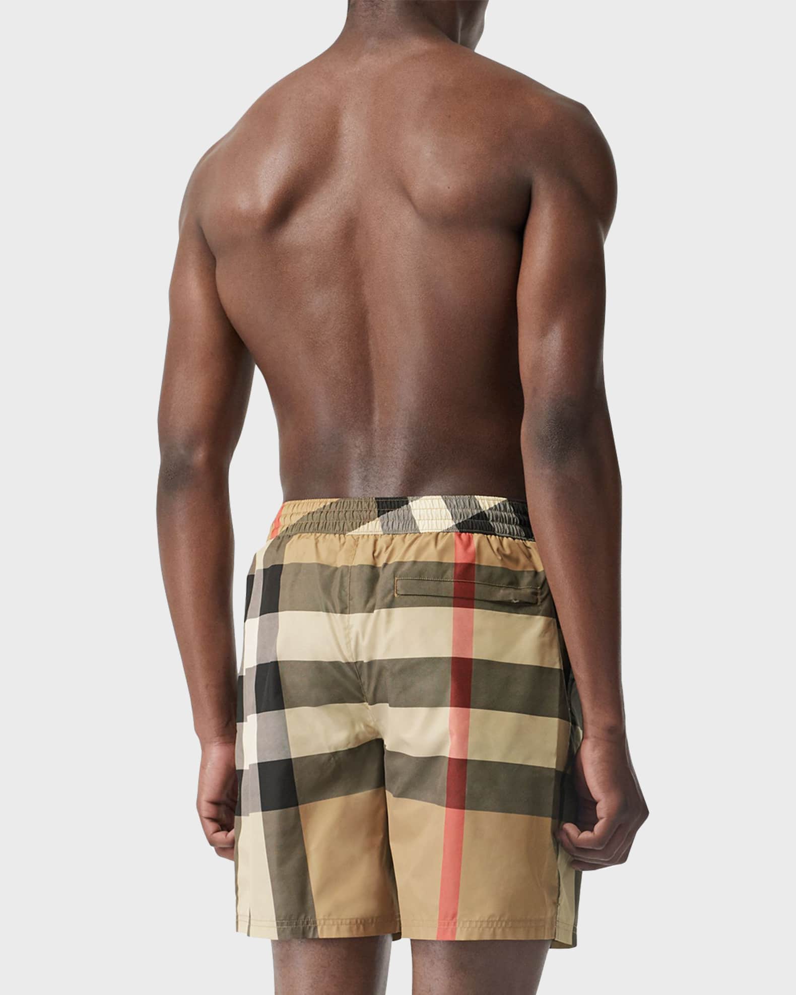 Burberry guildes check swim trunks online