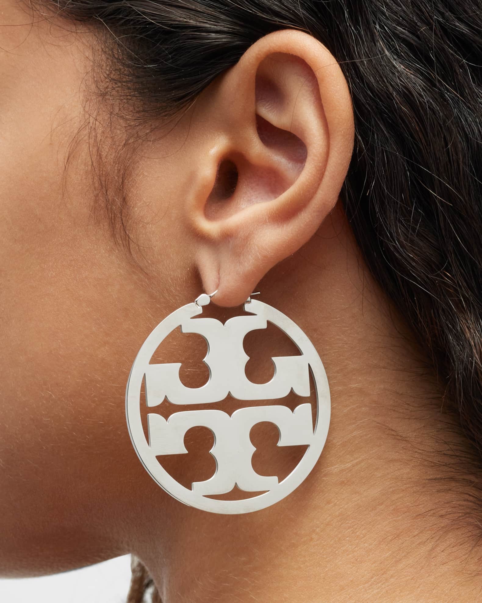 Tory burch miller hoop earrings on sale