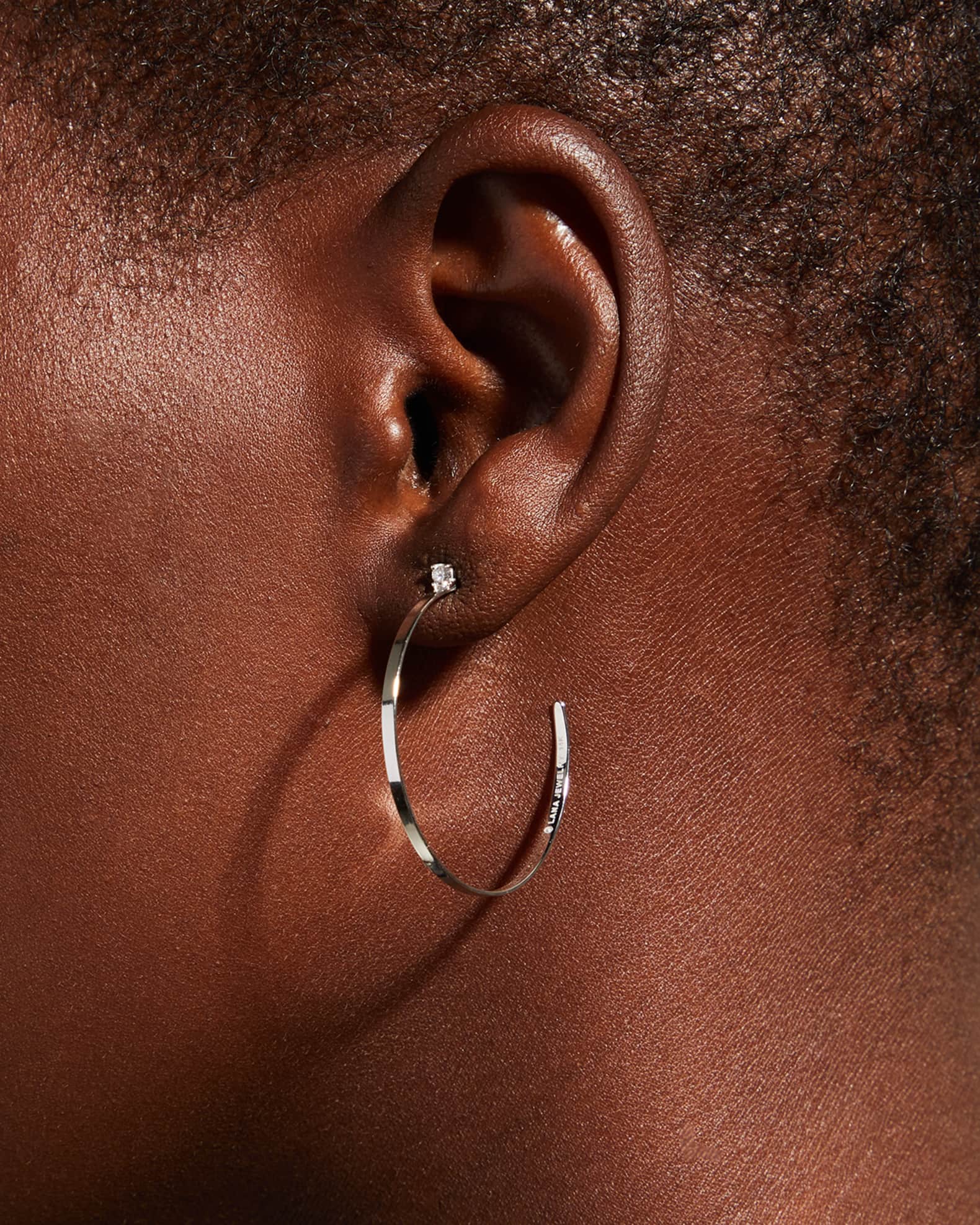 14k Diamond Sunrise Hoop Earrings 1