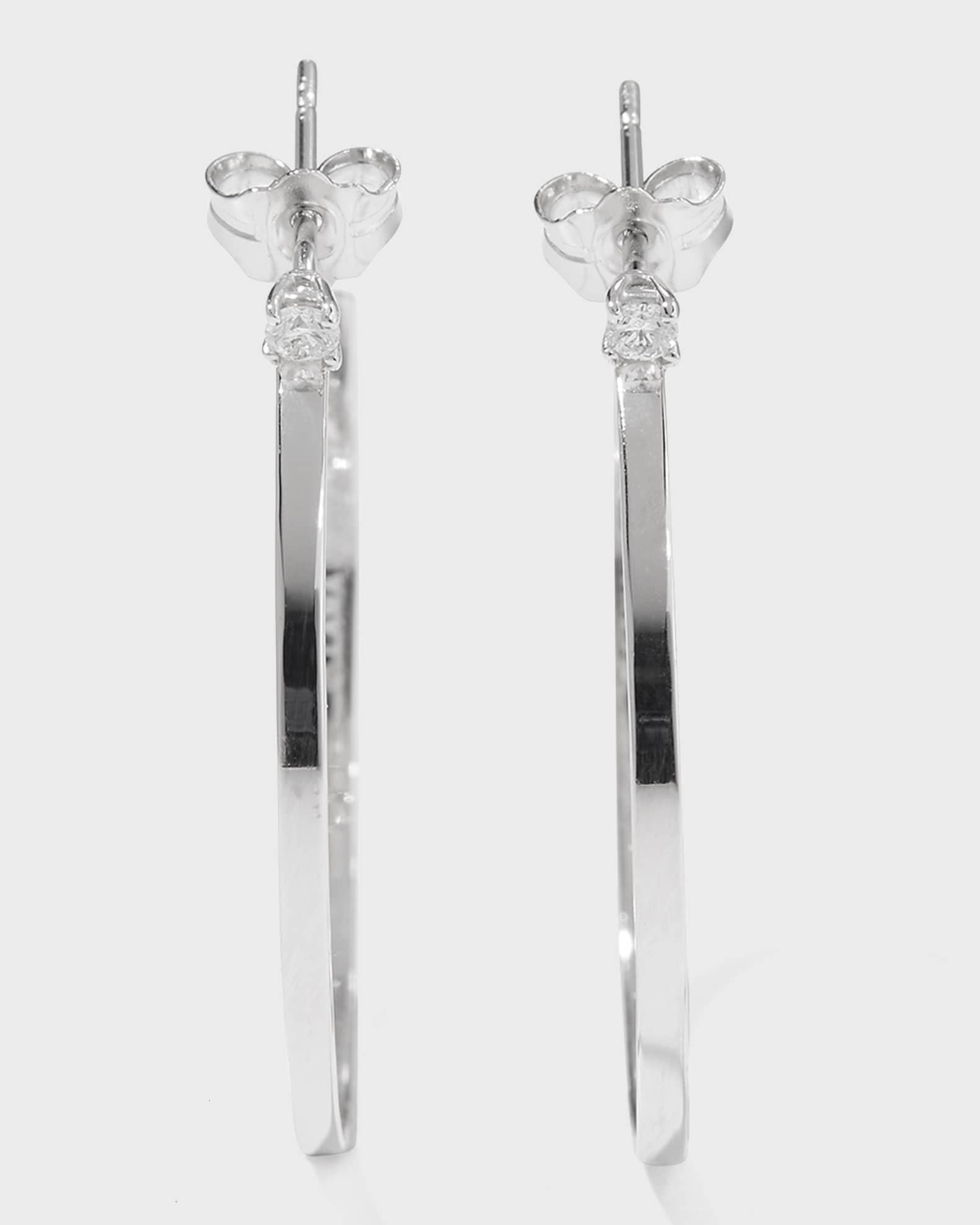 14k Diamond Sunrise Hoop Earrings 0