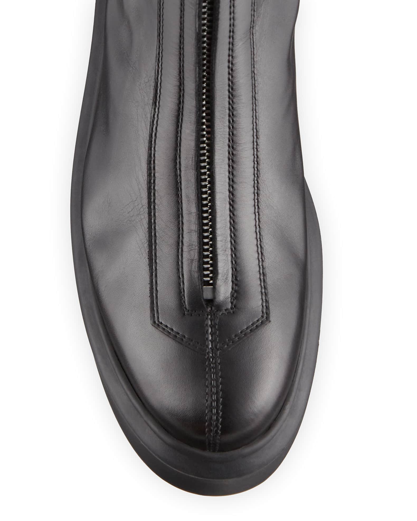 THE ROW Zipped Combat Boots | Neiman Marcus