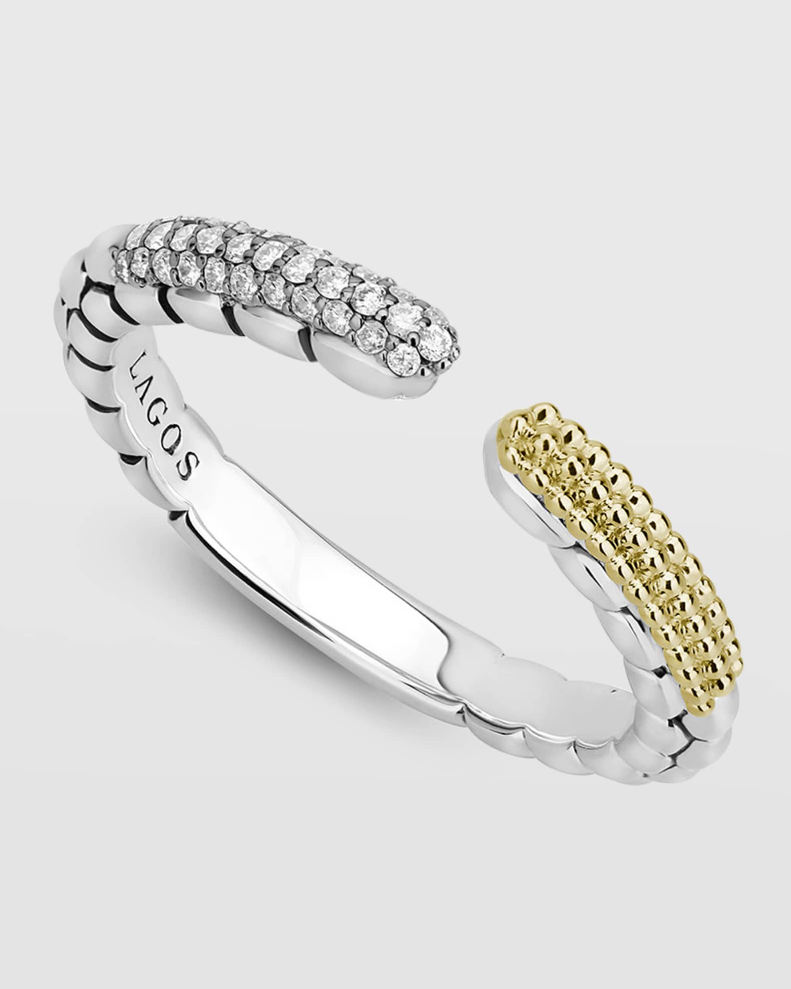 LAGOS Caviar Lux Split Ring w/ Diamonds