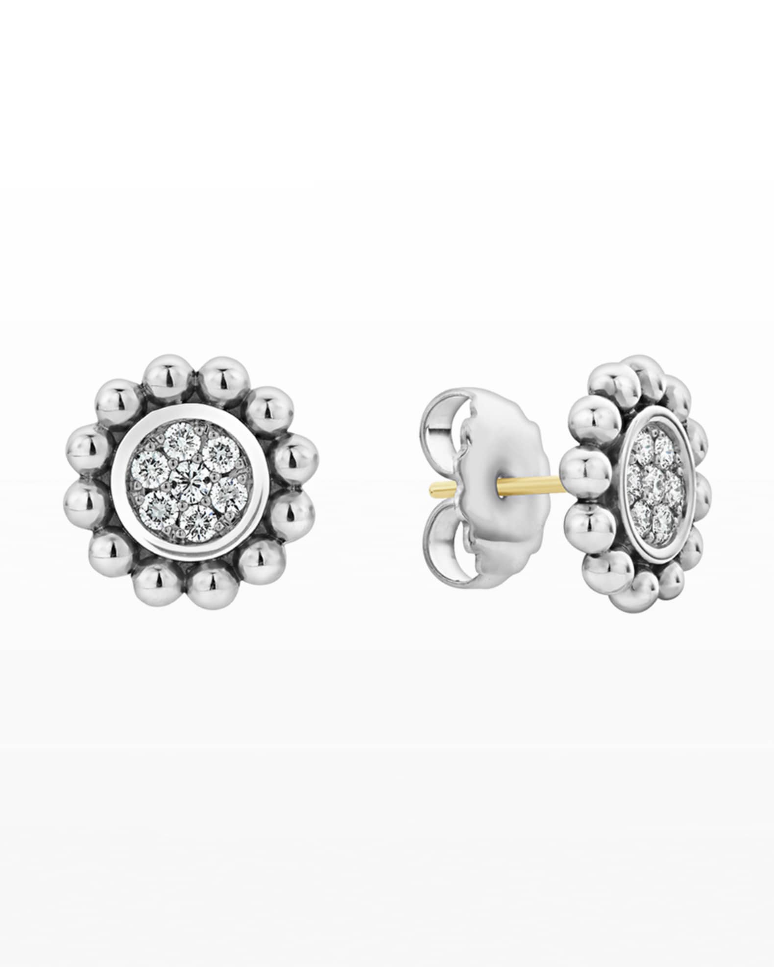 LAGOS Caviar Spark Diamond Circle Stud Earrings