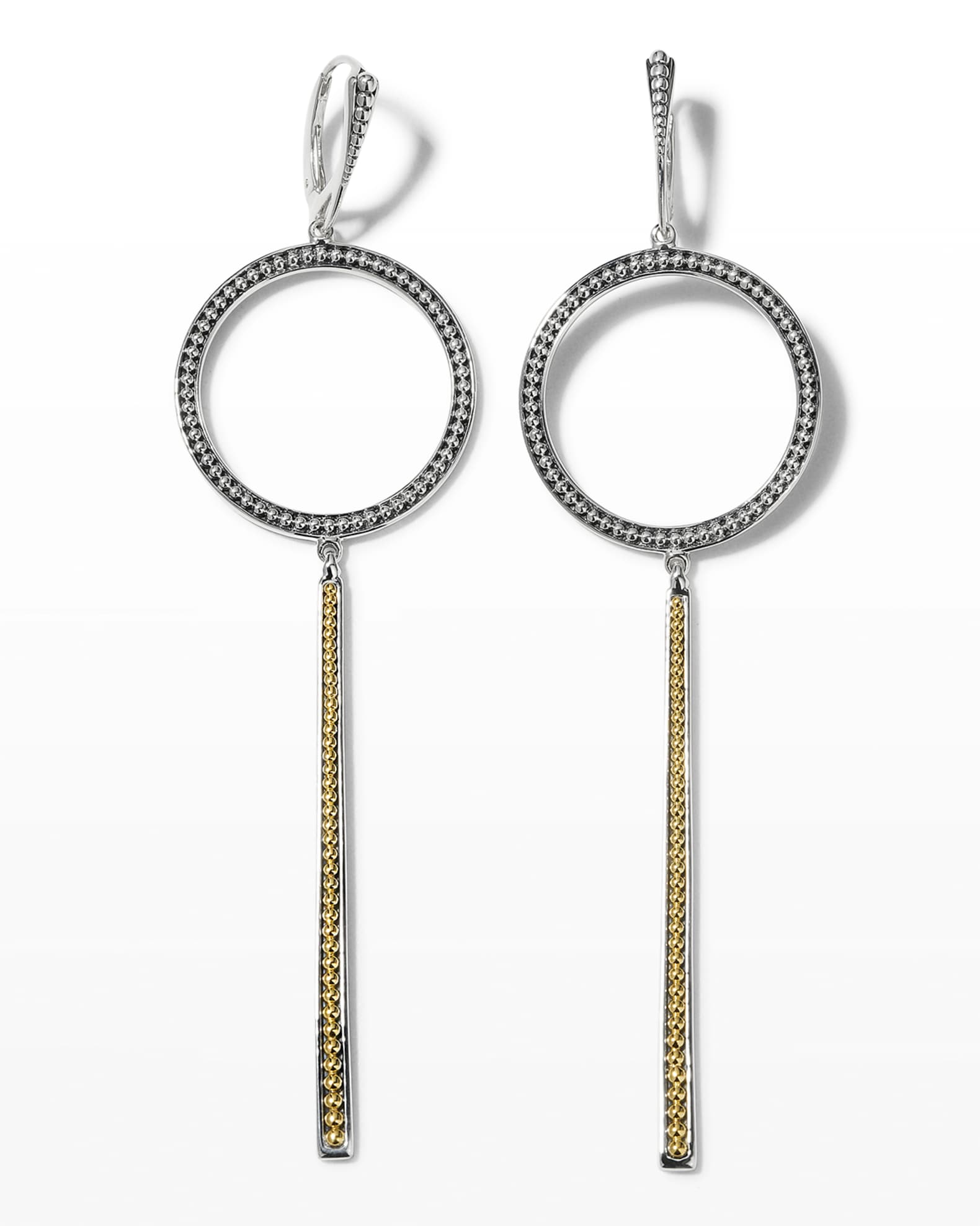 LAGOS Enso Circle & Linear Drop Earrings