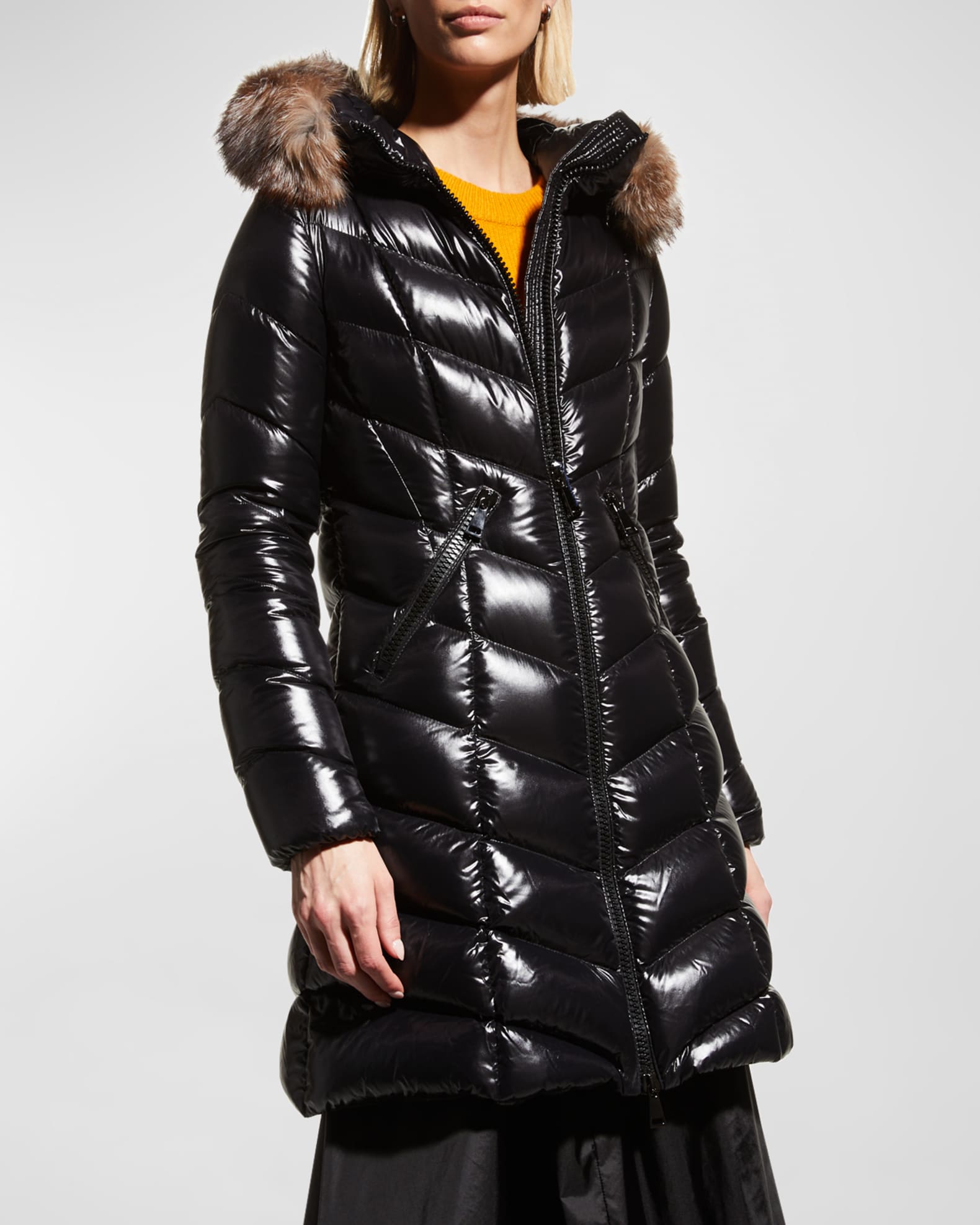 Store Monica Back, back, back (part Moncler Fulmarus Fur-Trim Hood Chevron Puffer Coat | Neiman Marcus
