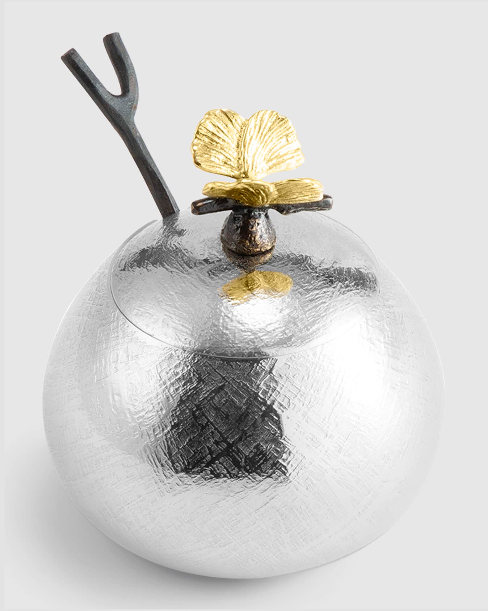 Butterfly Ginkgo Pot with Spoon 1