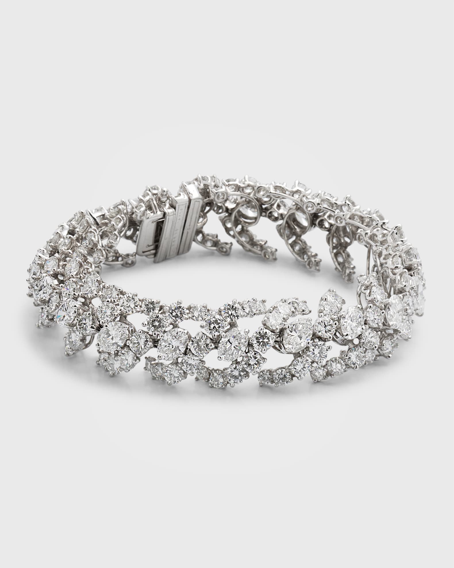 Estate Platinum Diamond Flex Bracelet 0