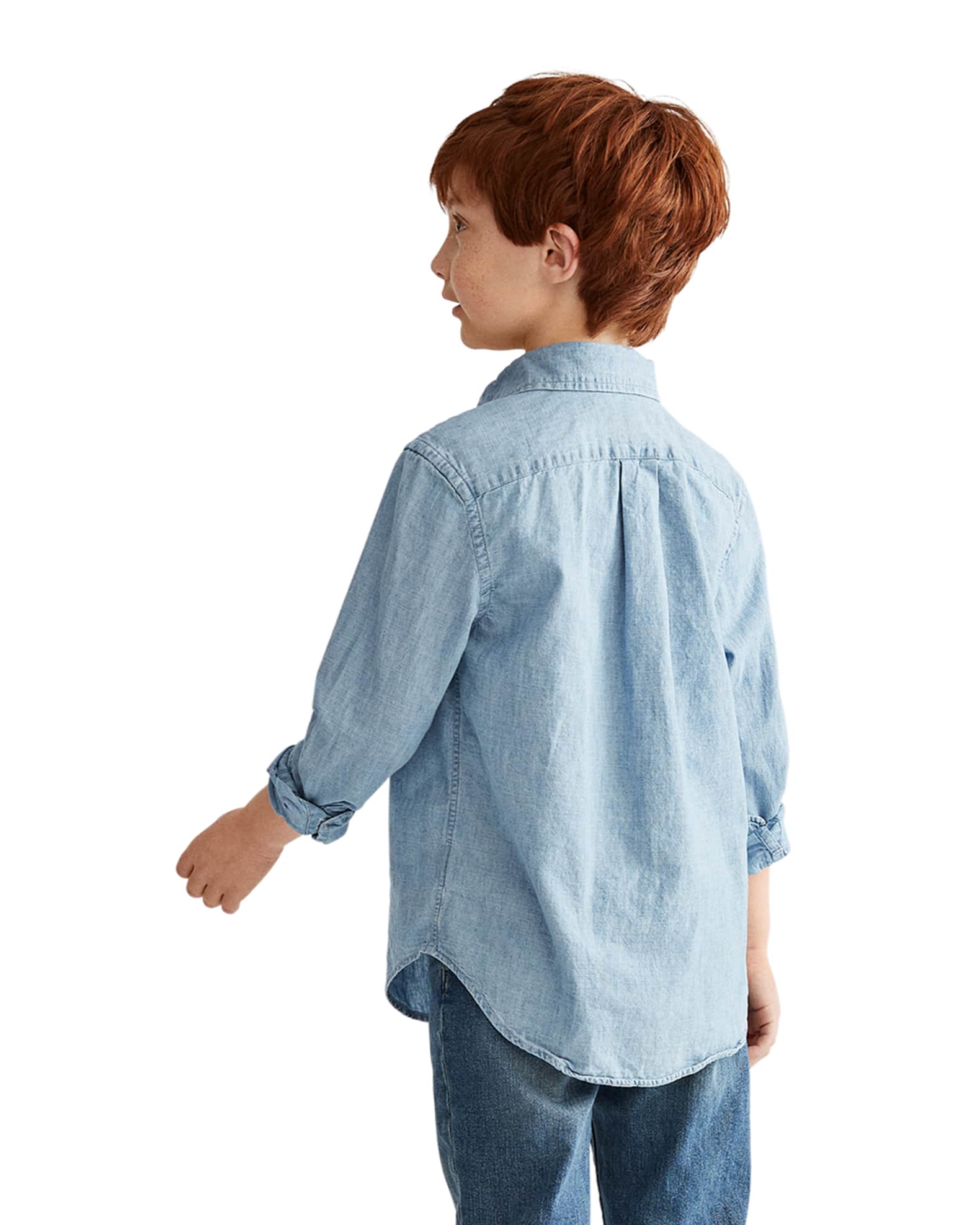 Boy's Woven Chambray Shirt, Size 2-3 1