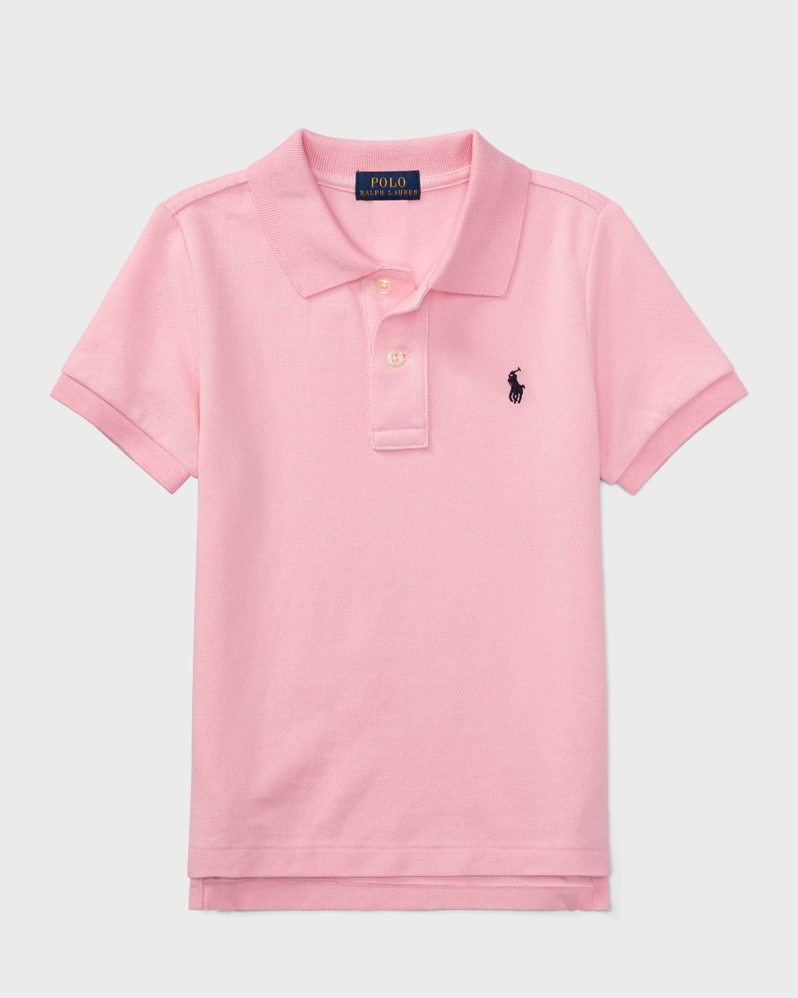 Boy's Short-Sleeve Logo Embroidery Polo Shirt, Size 2-7 0