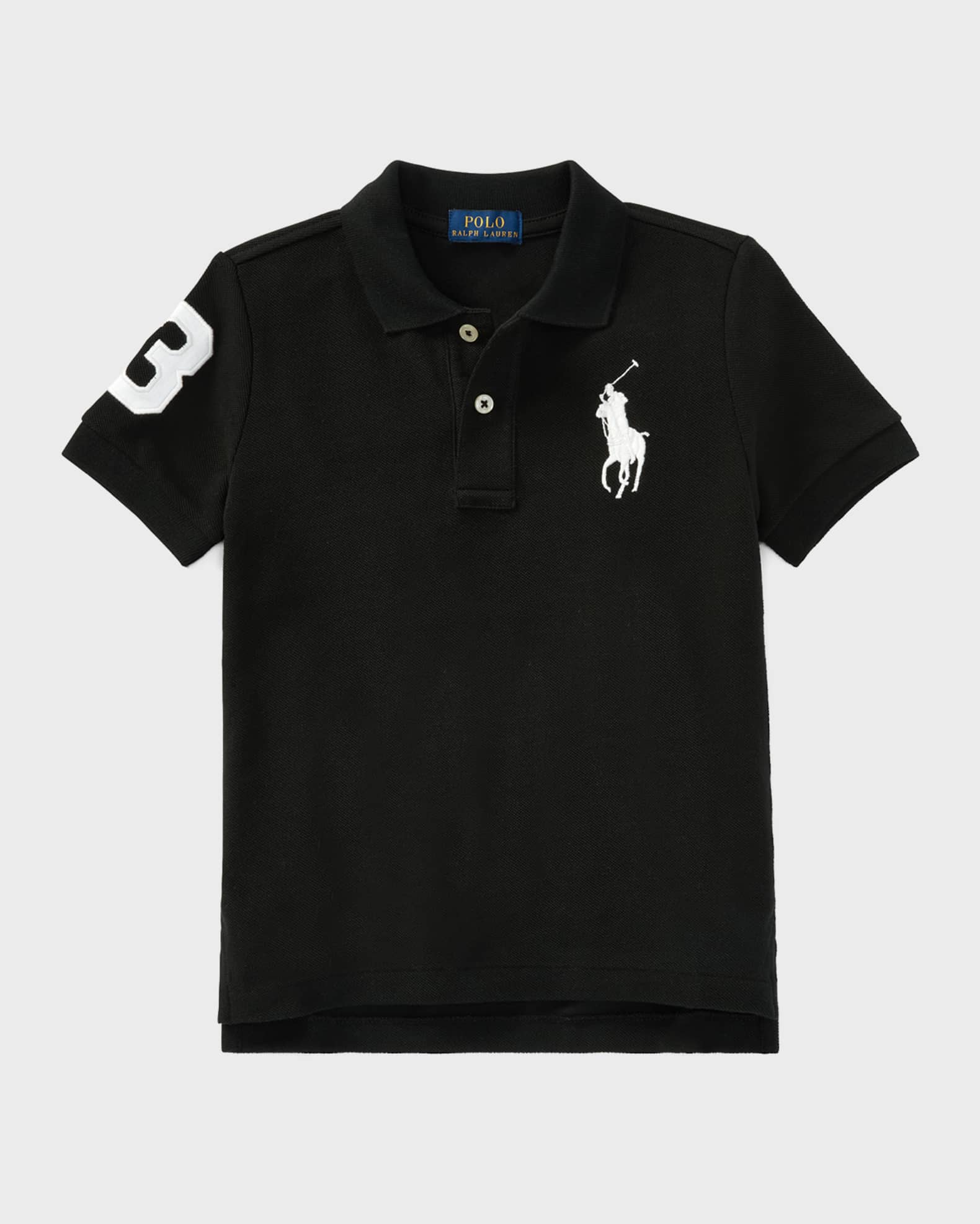 Boy's Big Pony Mesh Knit Polo, Size 4-7 0