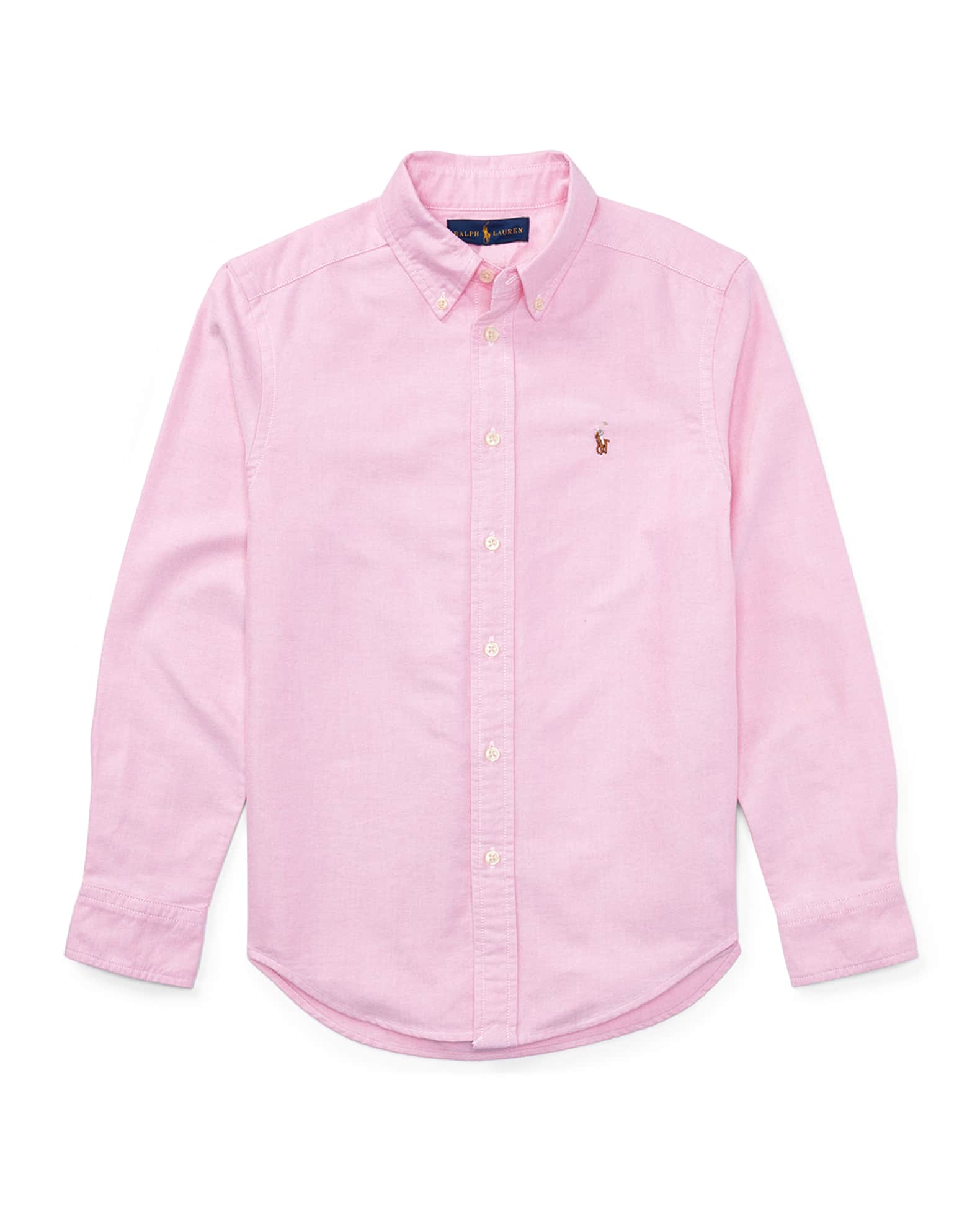 Boy's Cotton Oxford Sport Shirt, Size S-XL 0
