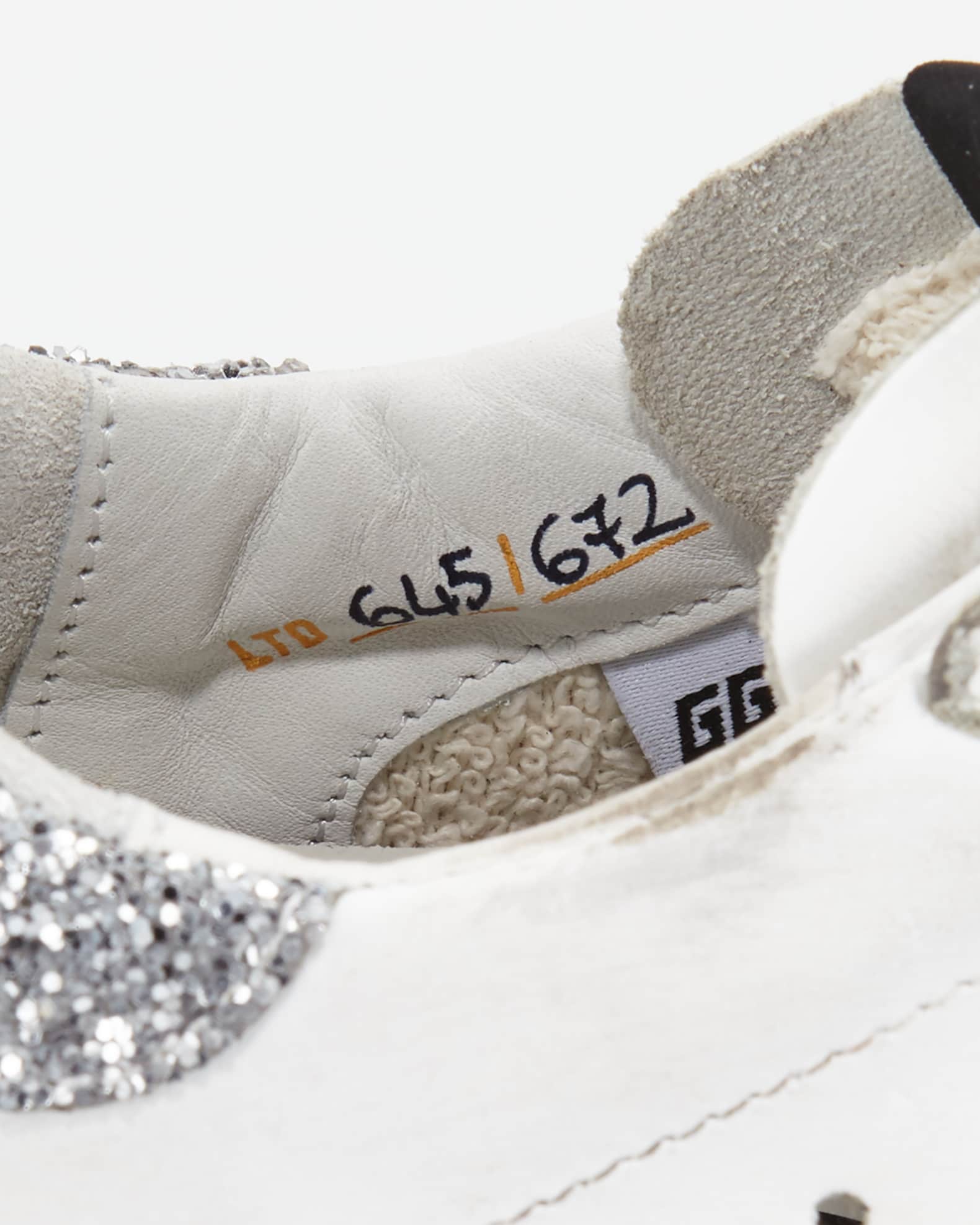 Golden Goose Superstar Snake-Print and Glitter Sneakers | Neiman Marcus