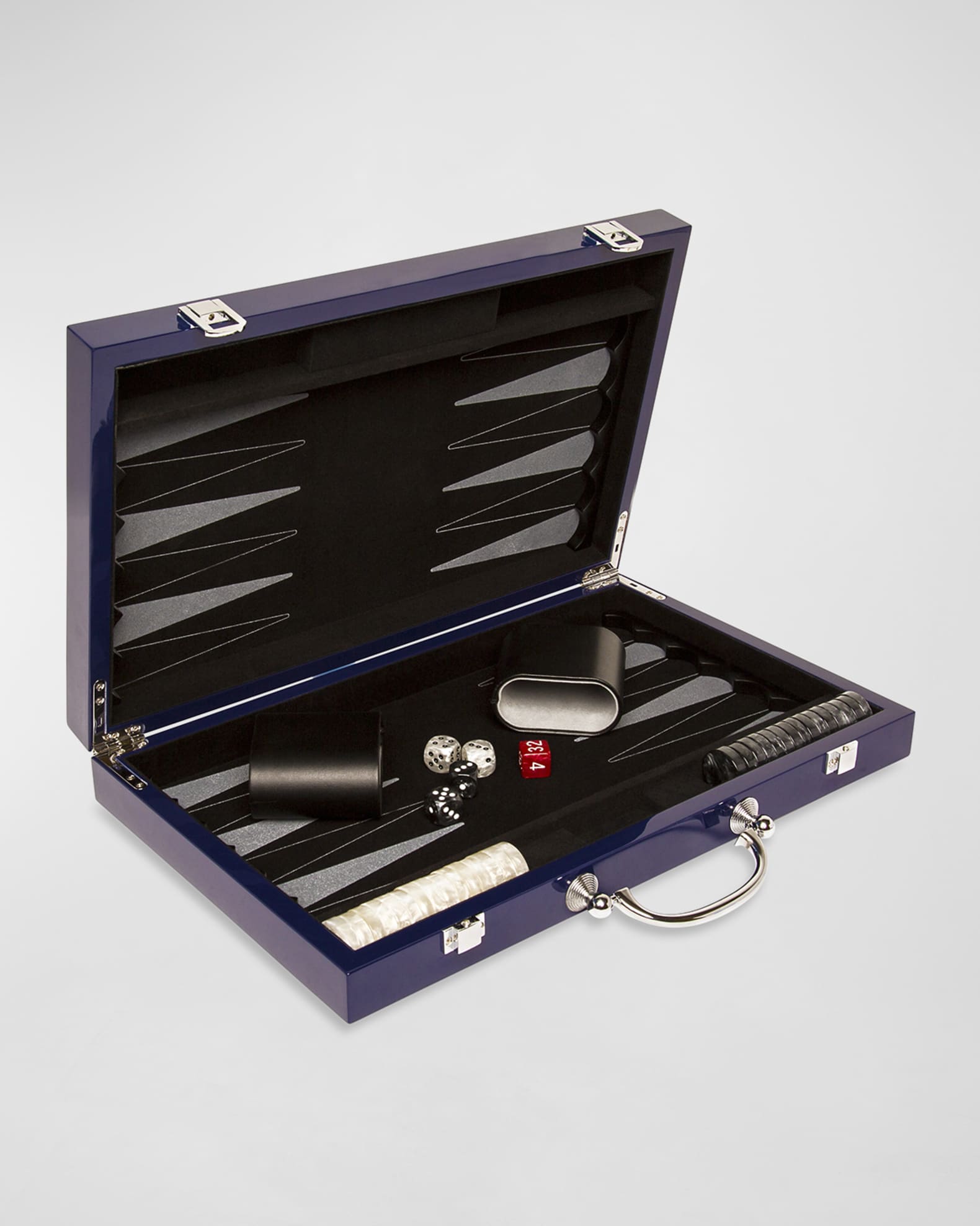 Brouk and Co HighGloss Wood with Velvet Backgammon Game Set