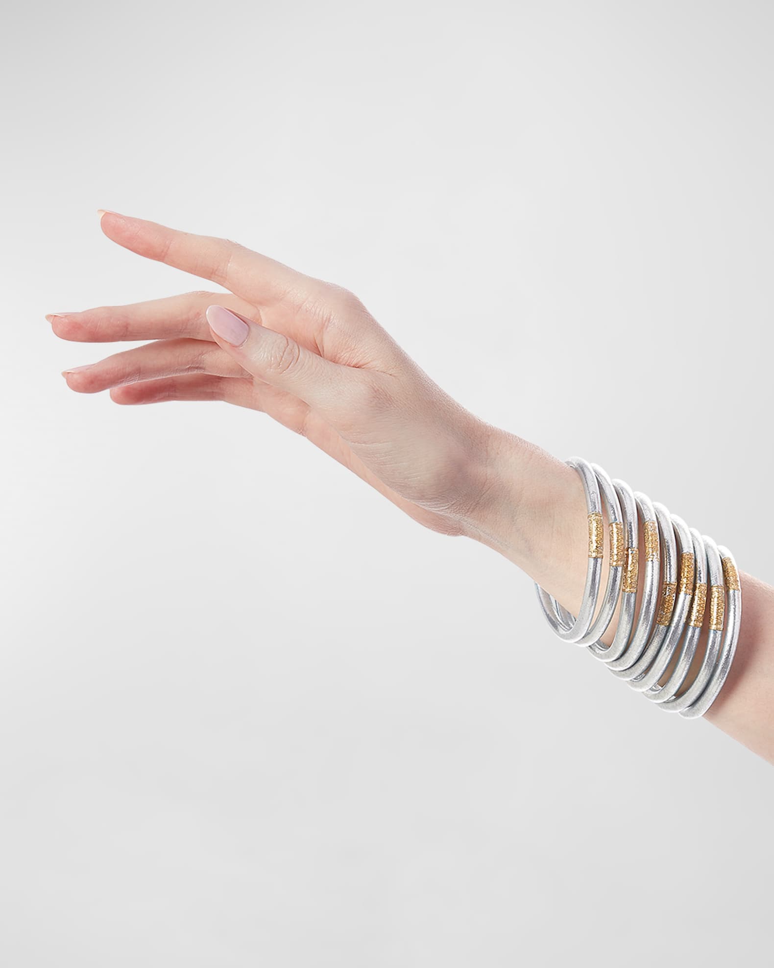 BuDhaGirl Gold All-Weather Bangles, Size S-L, Set of 9