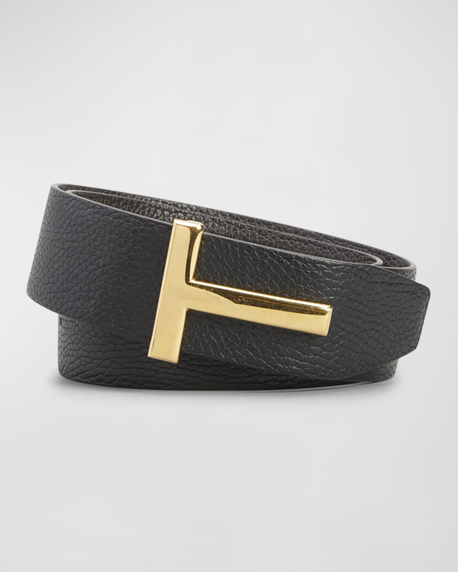 Men's Signature T Reversible Leather Belt 1