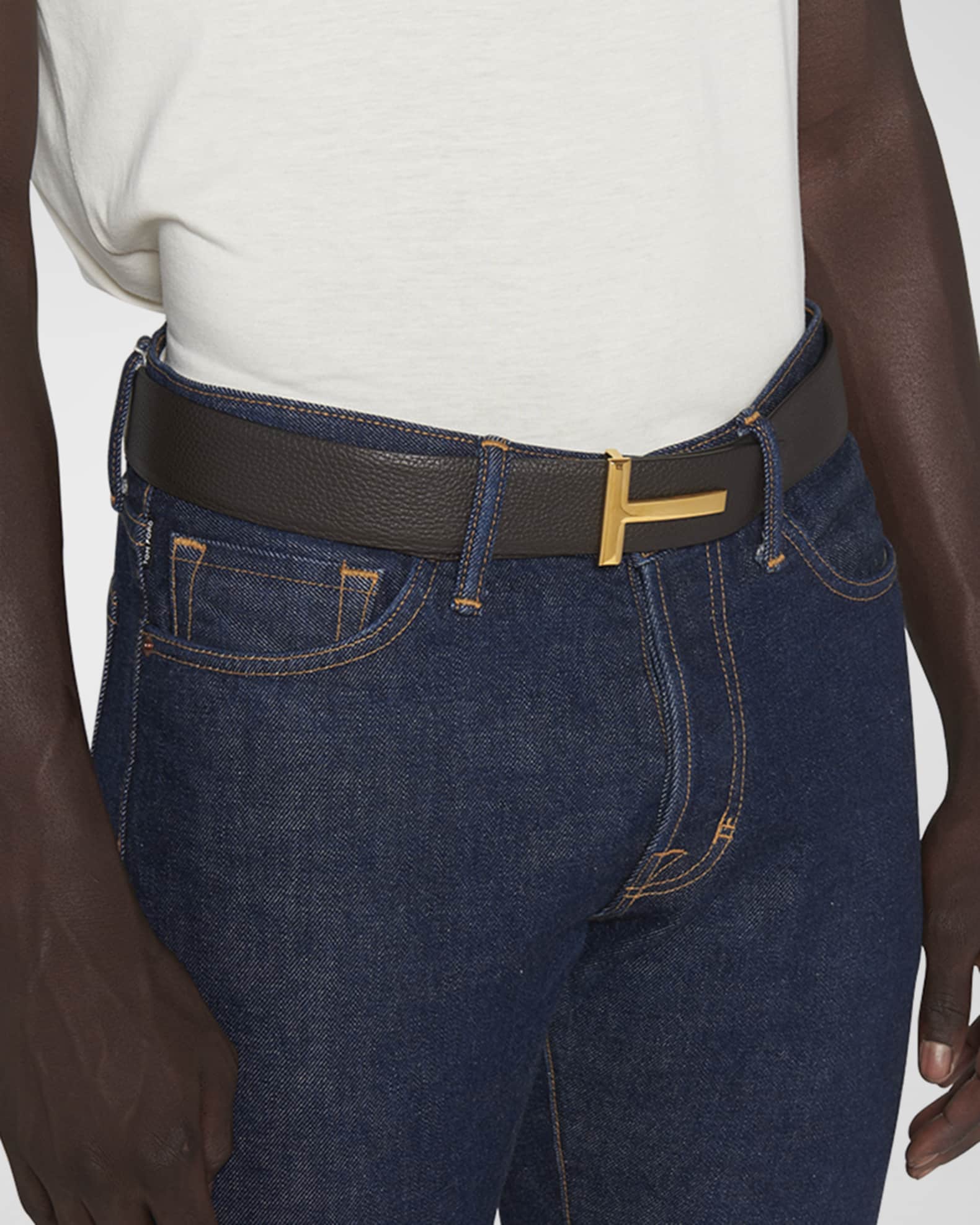 ベルト Tom Ford Reversible T Line Belt TOM FORD Reversible T Logo Leather Belt | Brown | FARFETCH