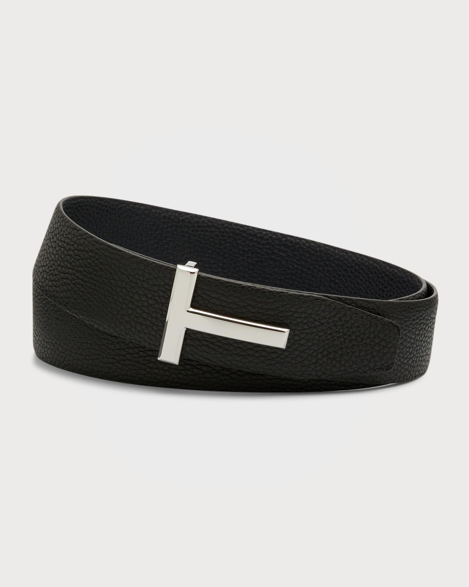 TOM FORD Men's Signature T Reversible Leather Belt | Neiman