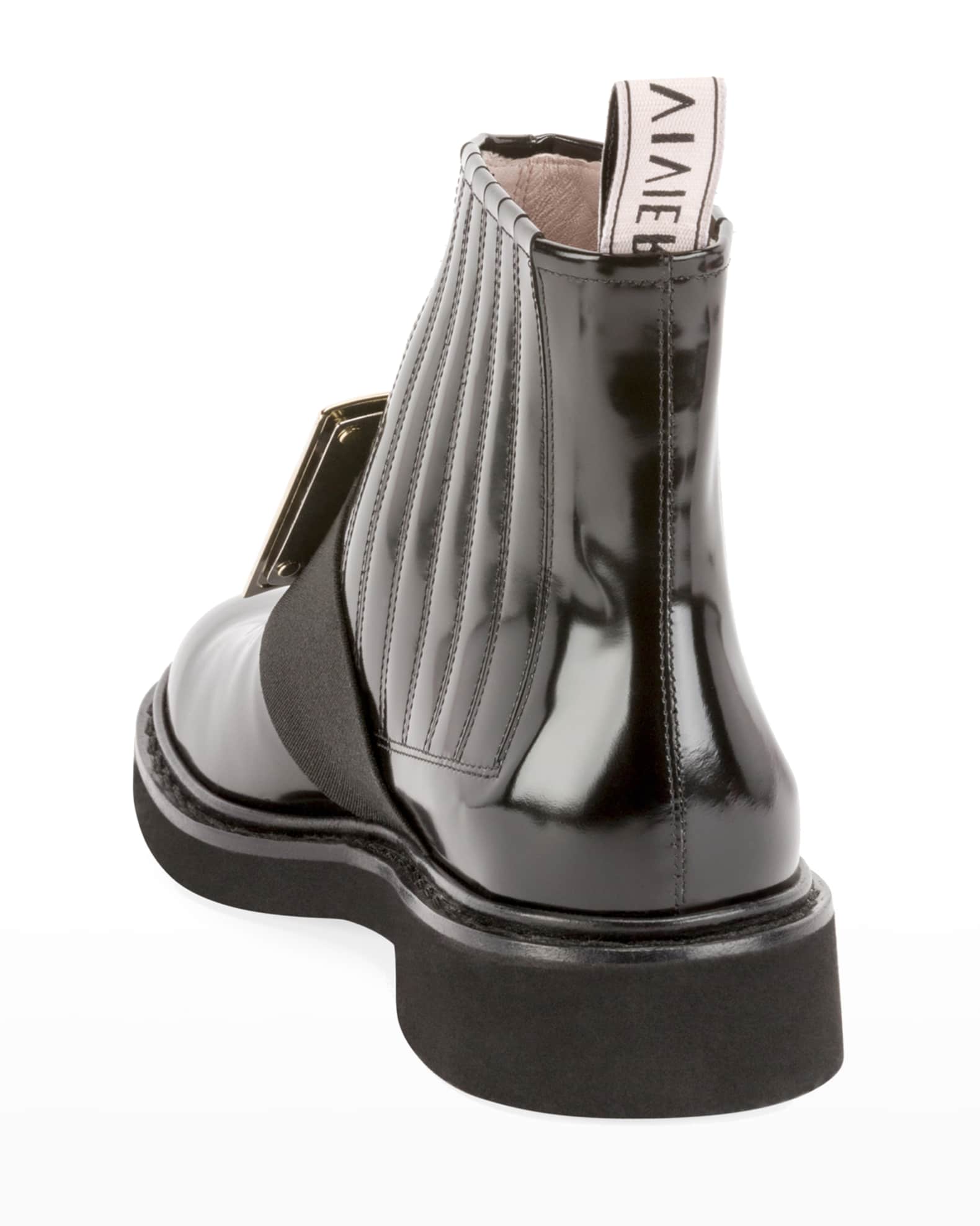 Roger Vivier Viv Ranger Patent Leather Pilgrim Buckle