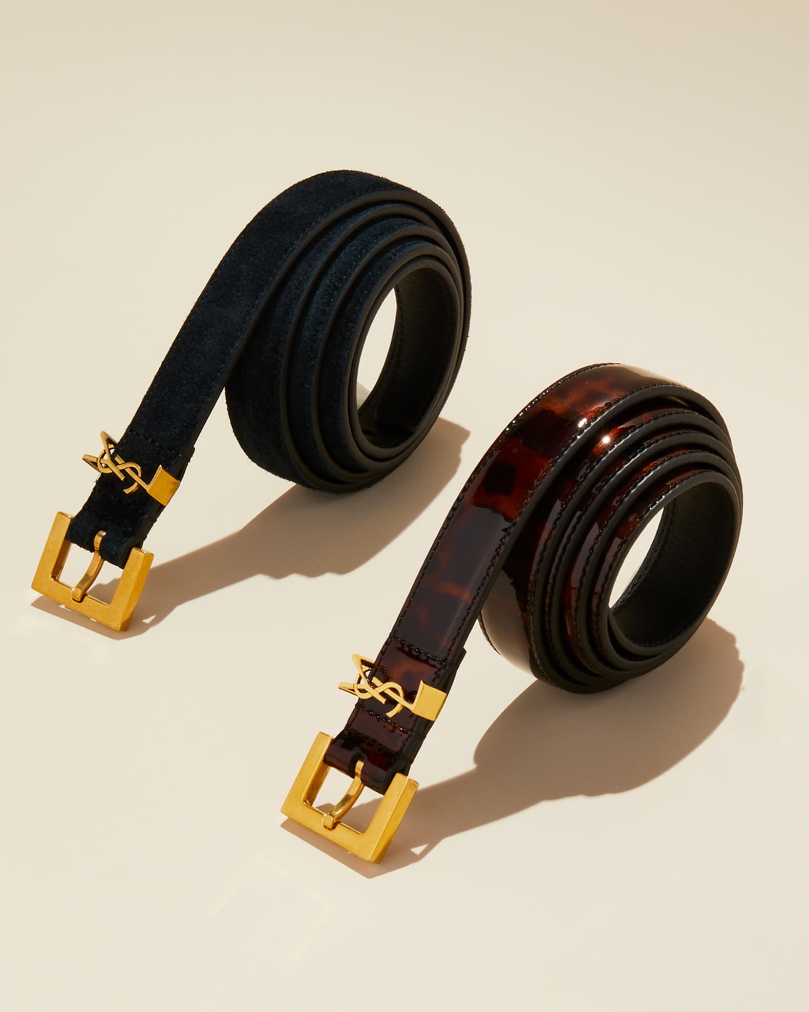 Monogram leather belt in black - Saint Laurent | Mytheresa