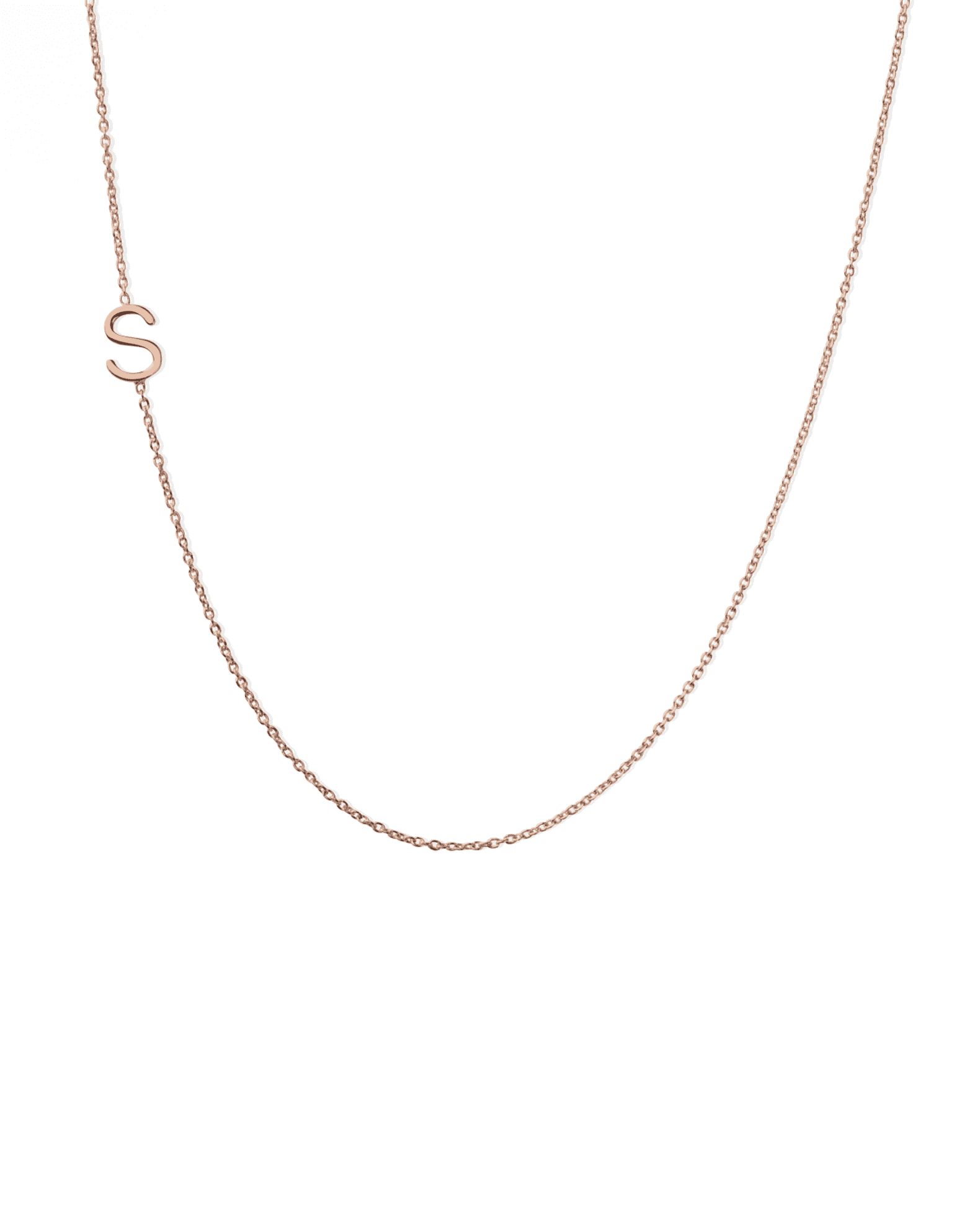 Maya Brenner Designs 14k Rose Gold Mini Letter Necklace | Neiman Marcus