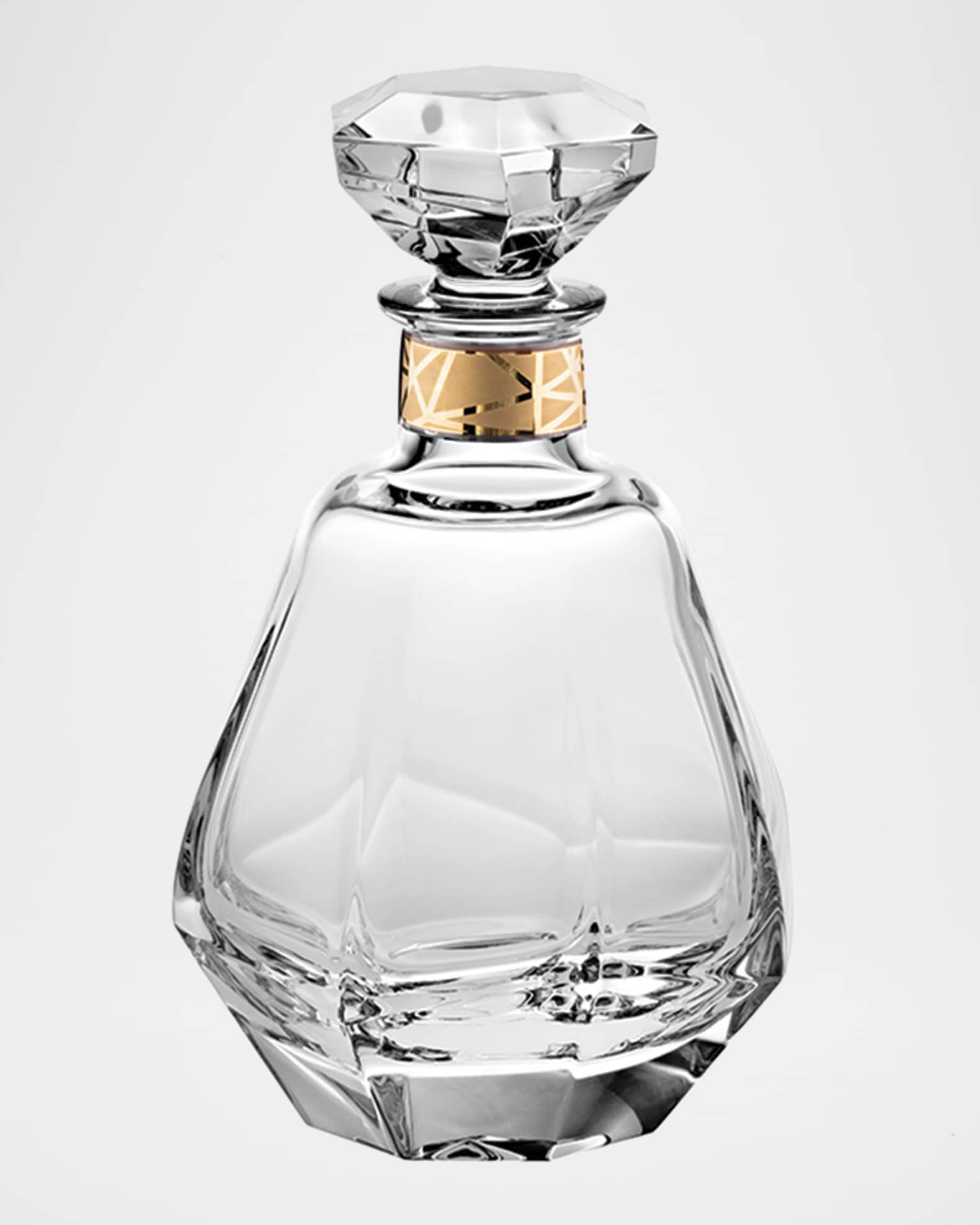 Gemstone Whiskey Decanter with Gold Details 0