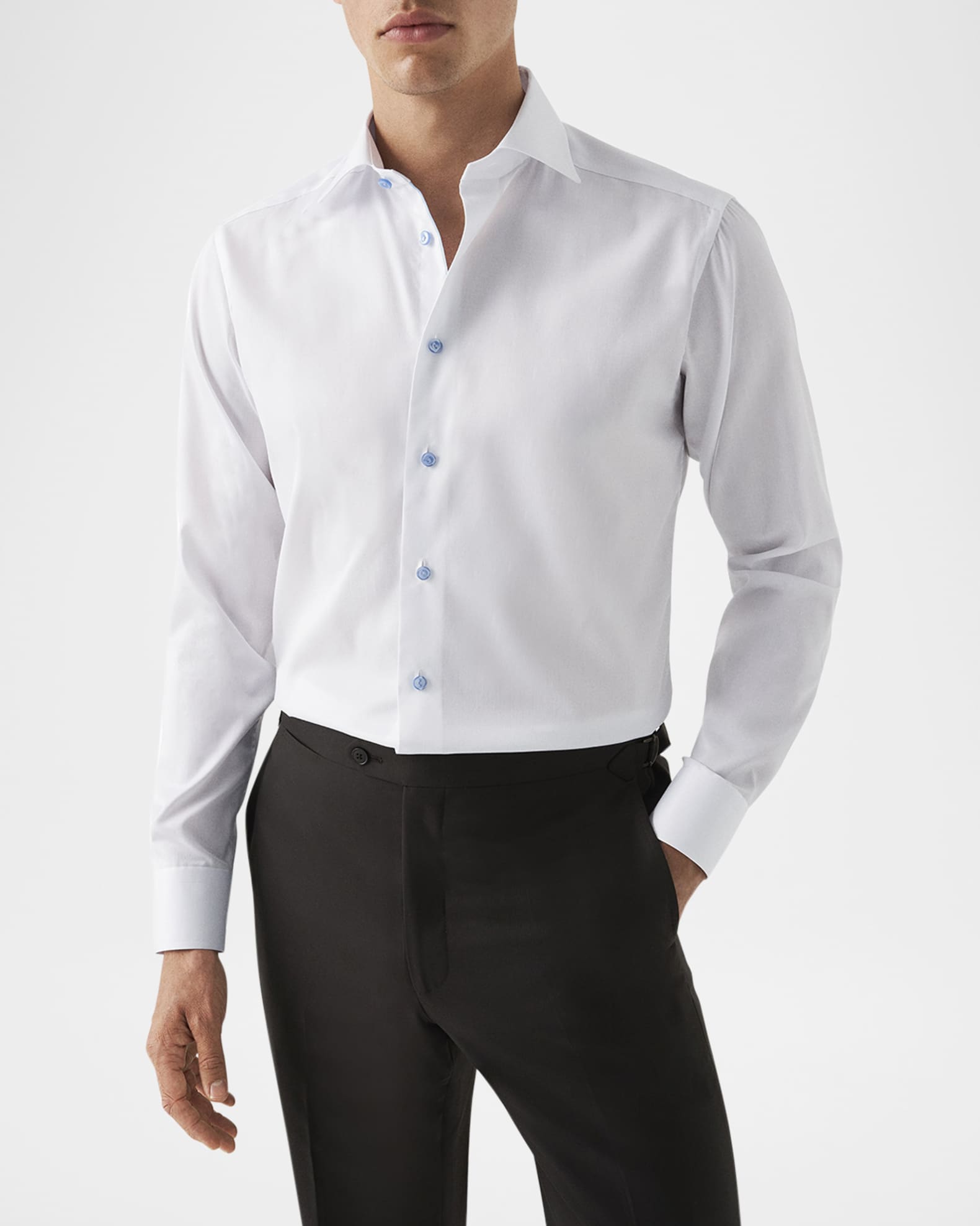 Men's Slim Fit Twill Dress Shirt 1