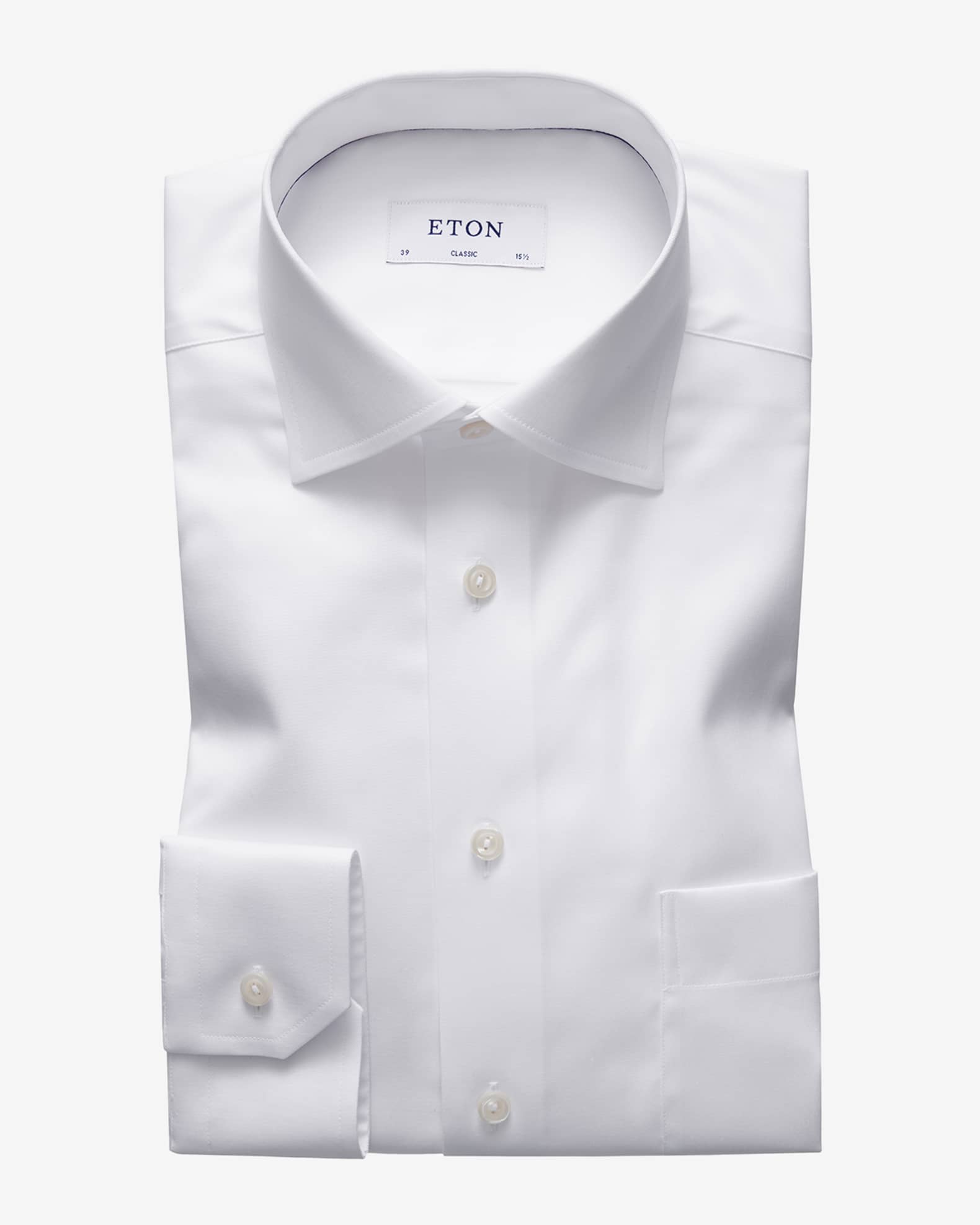 Eton Classic Fit Twill Dress Shirt White