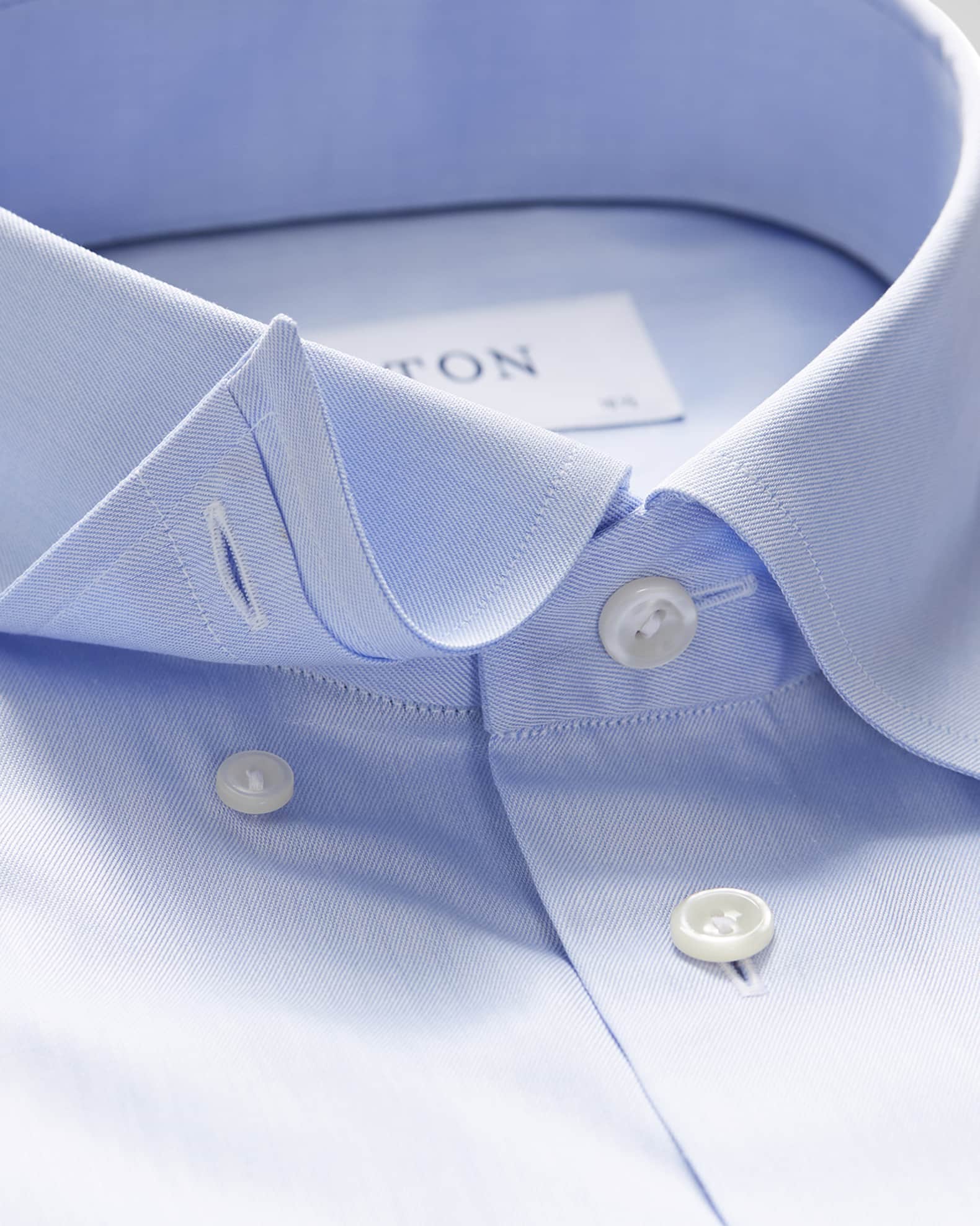 Eton Men's ContemporaryFit Twill Dress Shirt with Hidden ButtonDown