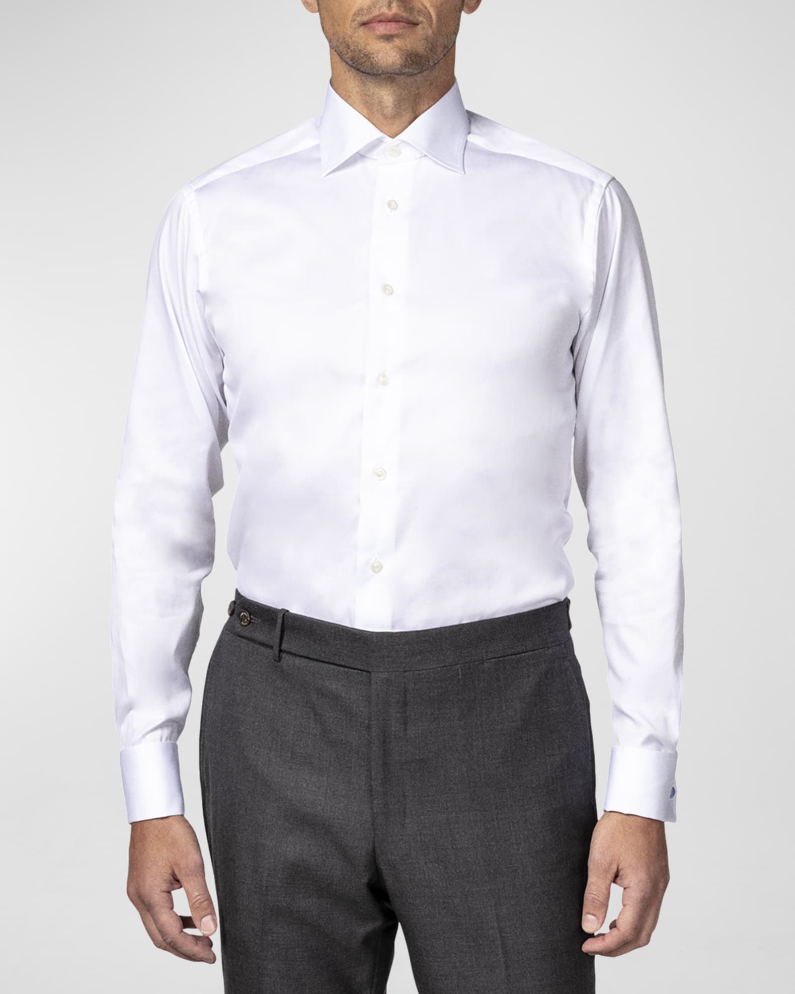 Men's Contemporary-Fit French-Cuff Twill Dress Shirt 1