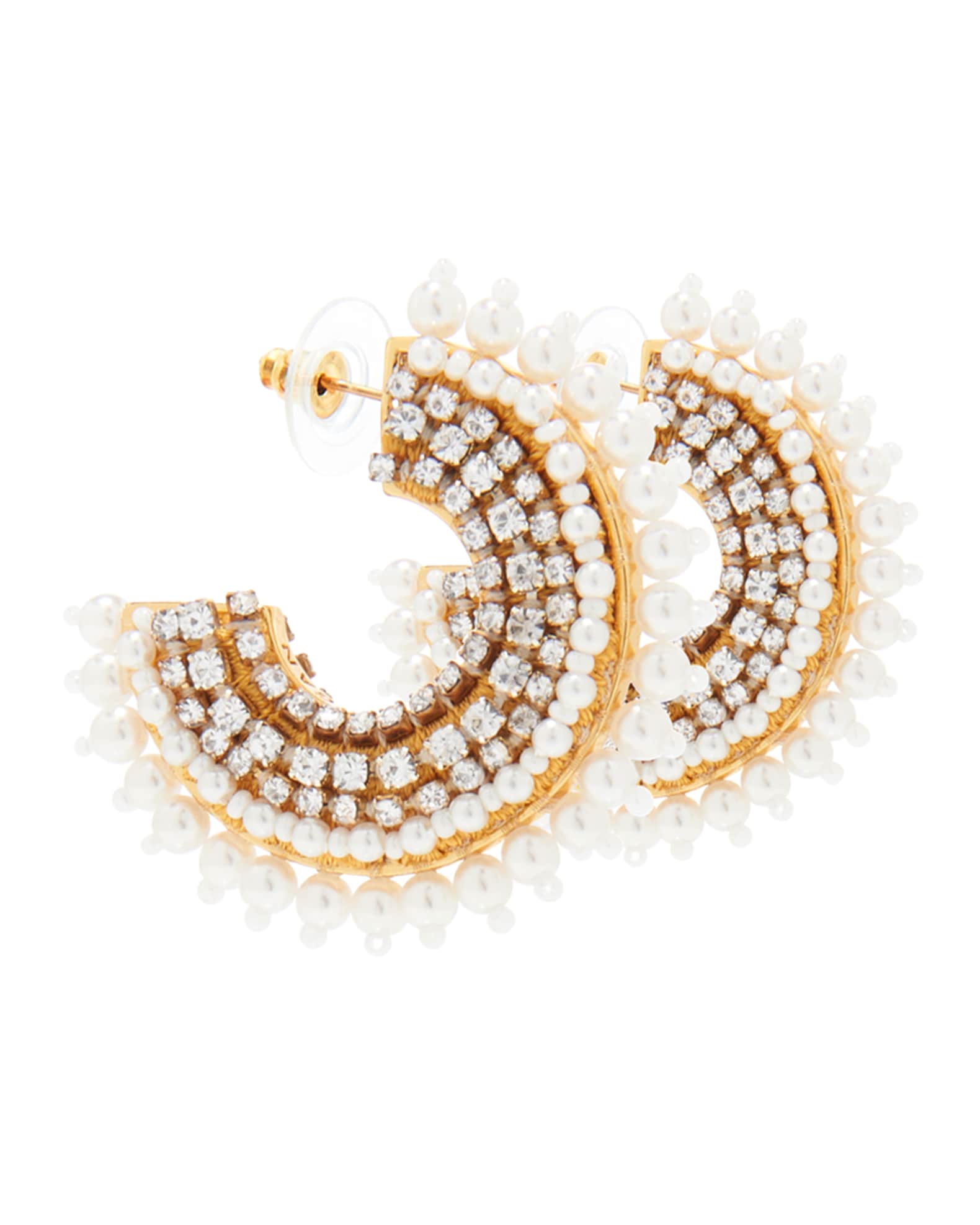 Mini Fiona Pearly Hoop Earrings 0